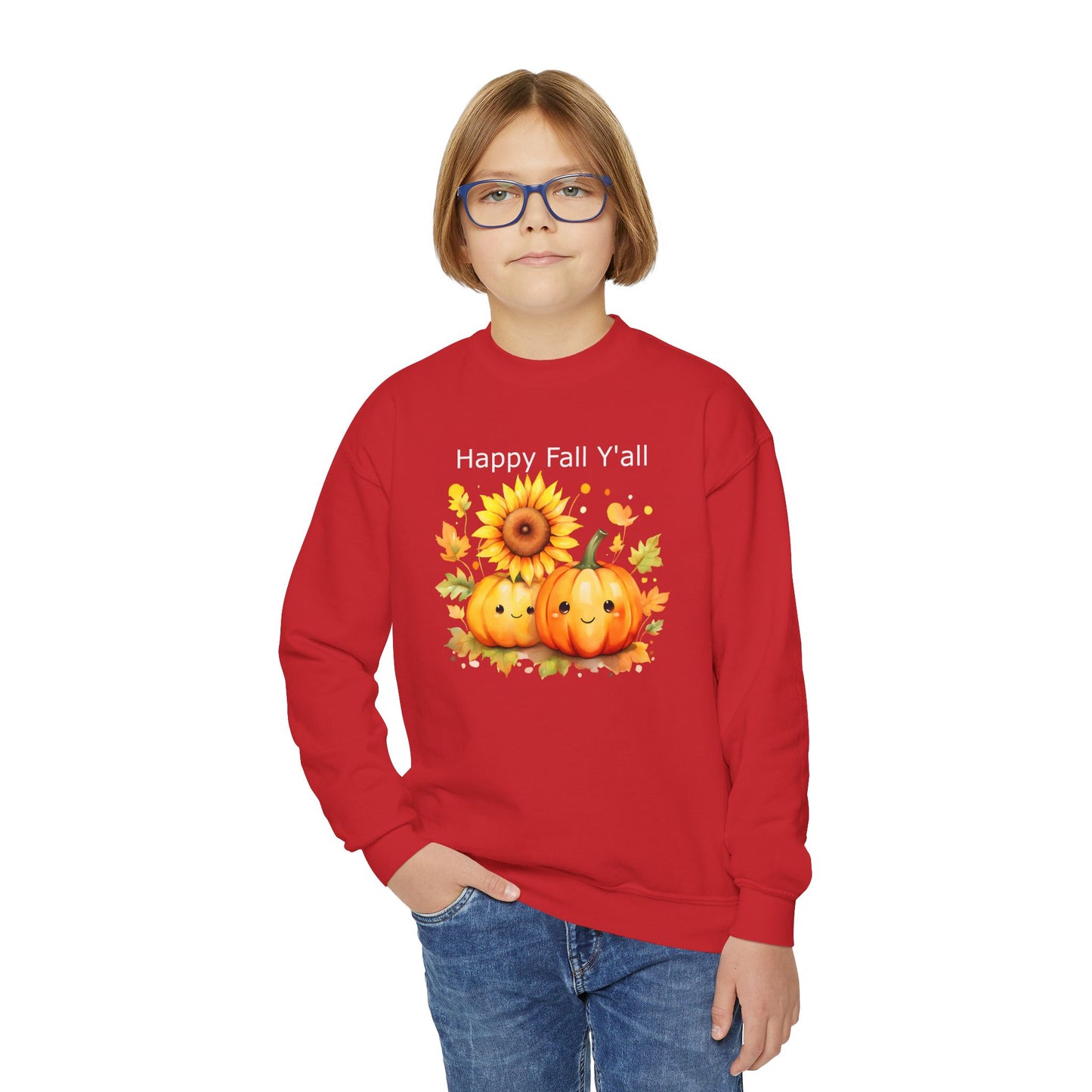 Child Sweatshirt - Autumn - Happy Fall Y'All (01)