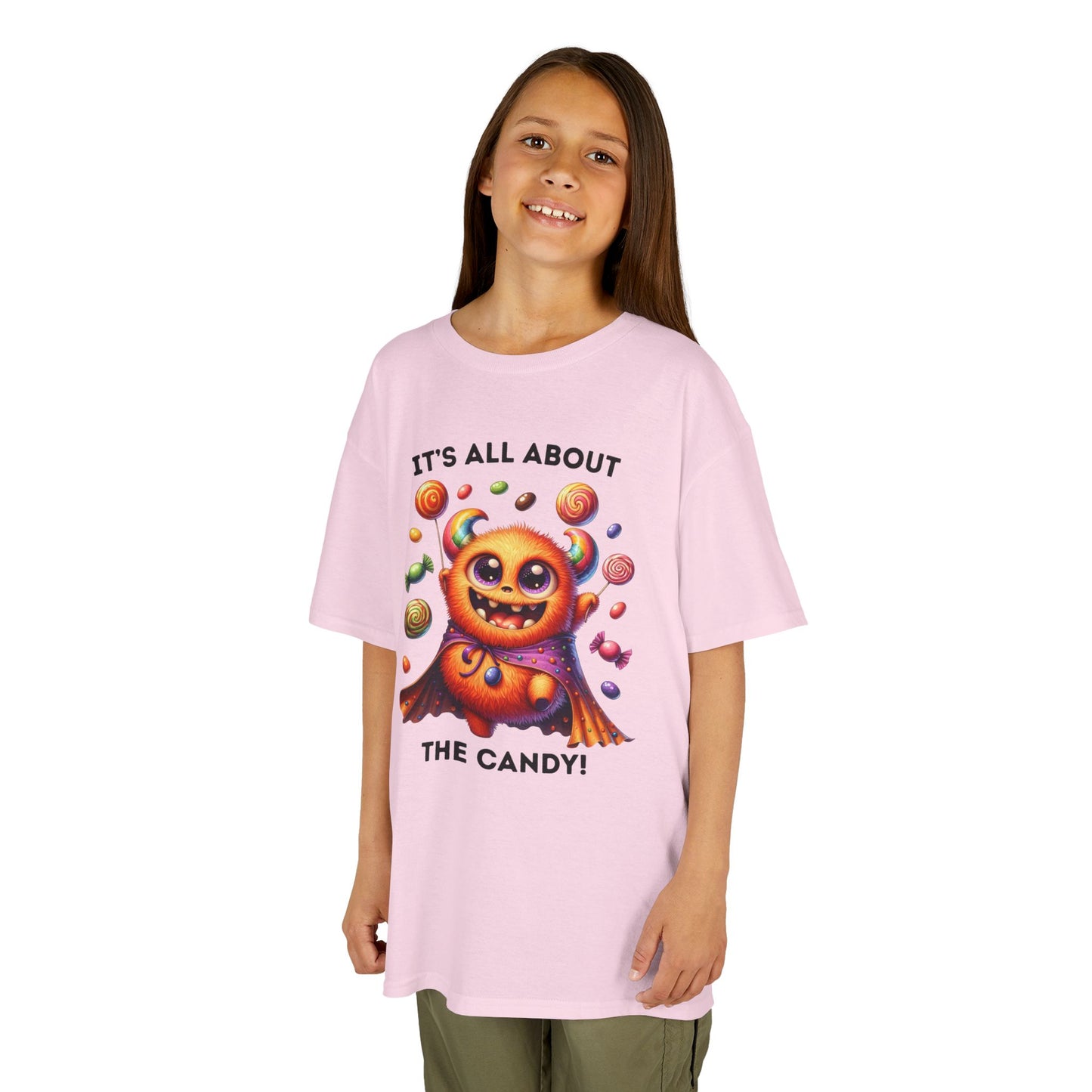 Child Tee - Halloween / Monster - It's all about the Candy! (01a)
