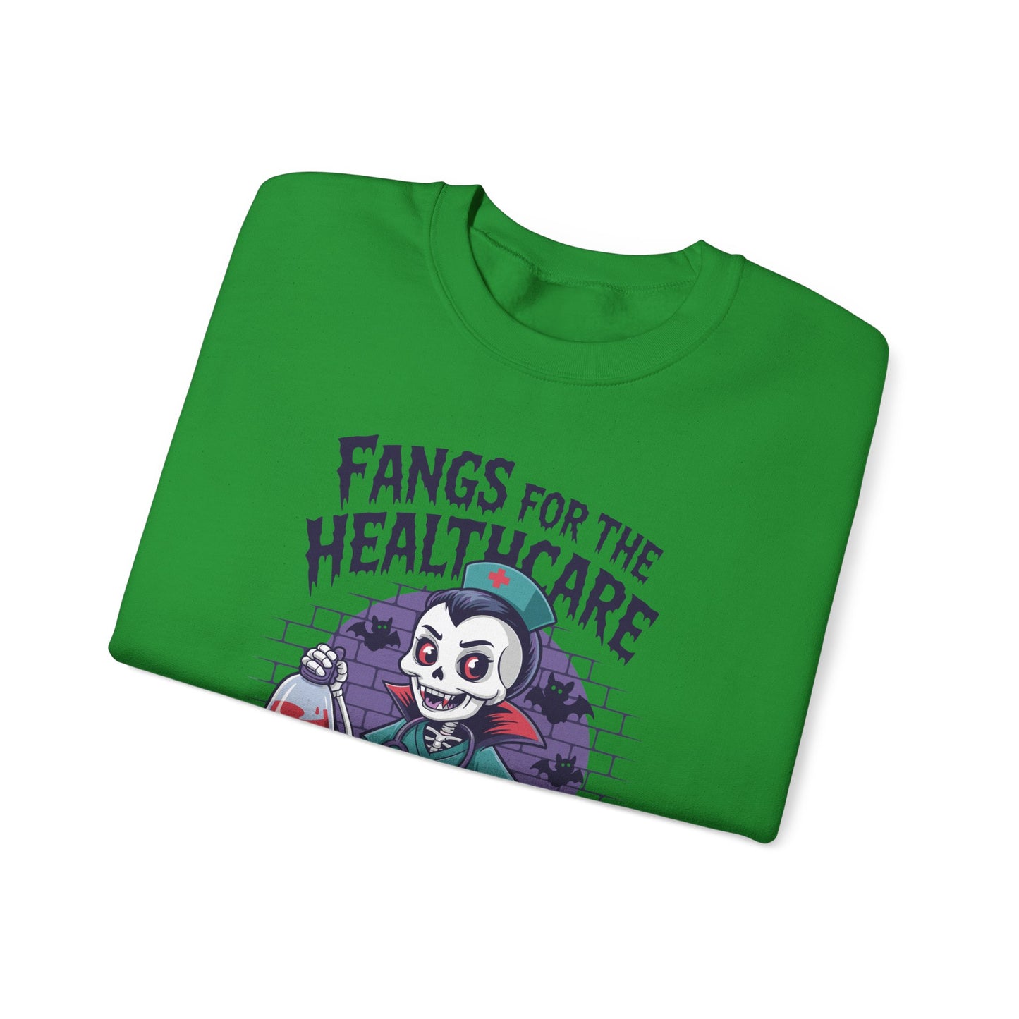 Sweatshirt - Medical / Halloween - Fangs for the Healthcare (01a)