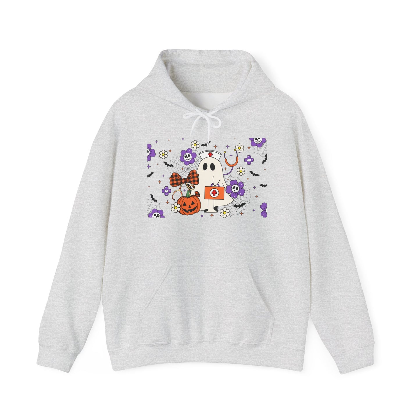 Heavy Blend Hoodie - Medical / Halloween Ghost with Medical Stuff (01a)