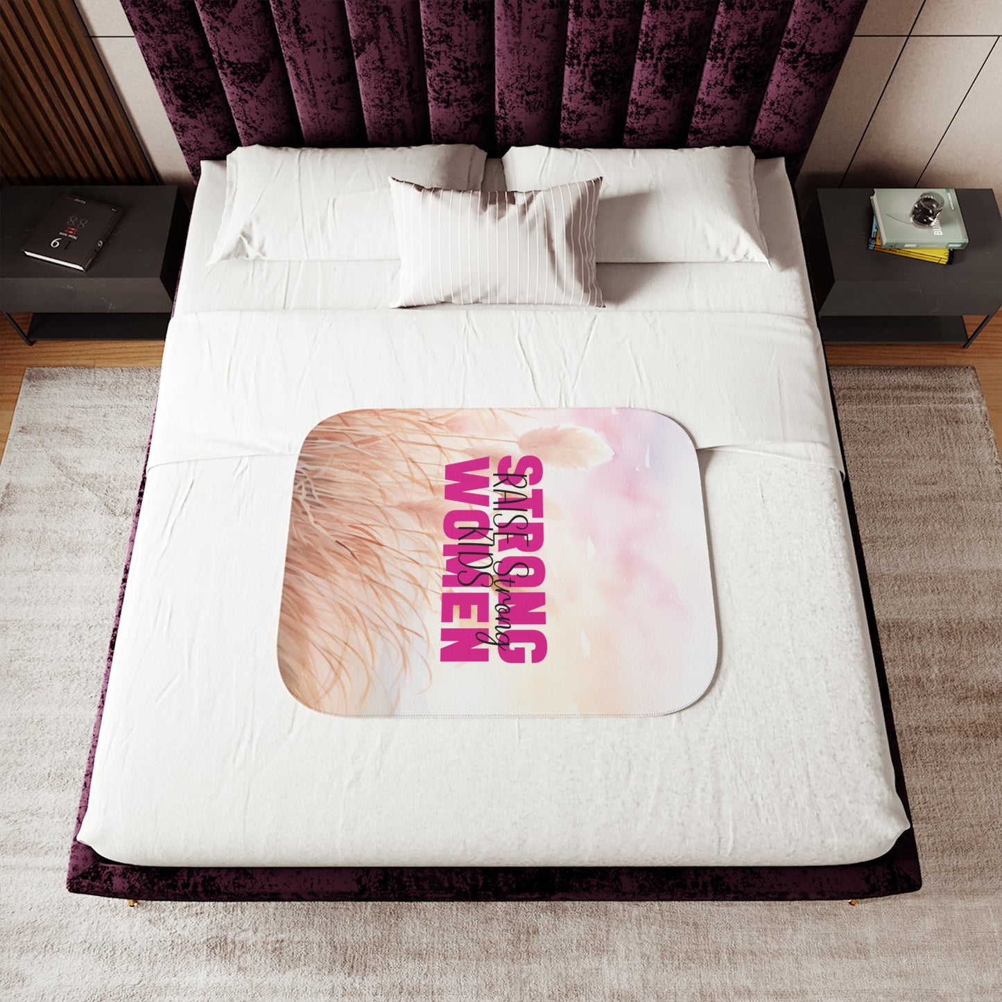 Sherpa Blanket - Strong Women Raise Strong Kids (1)