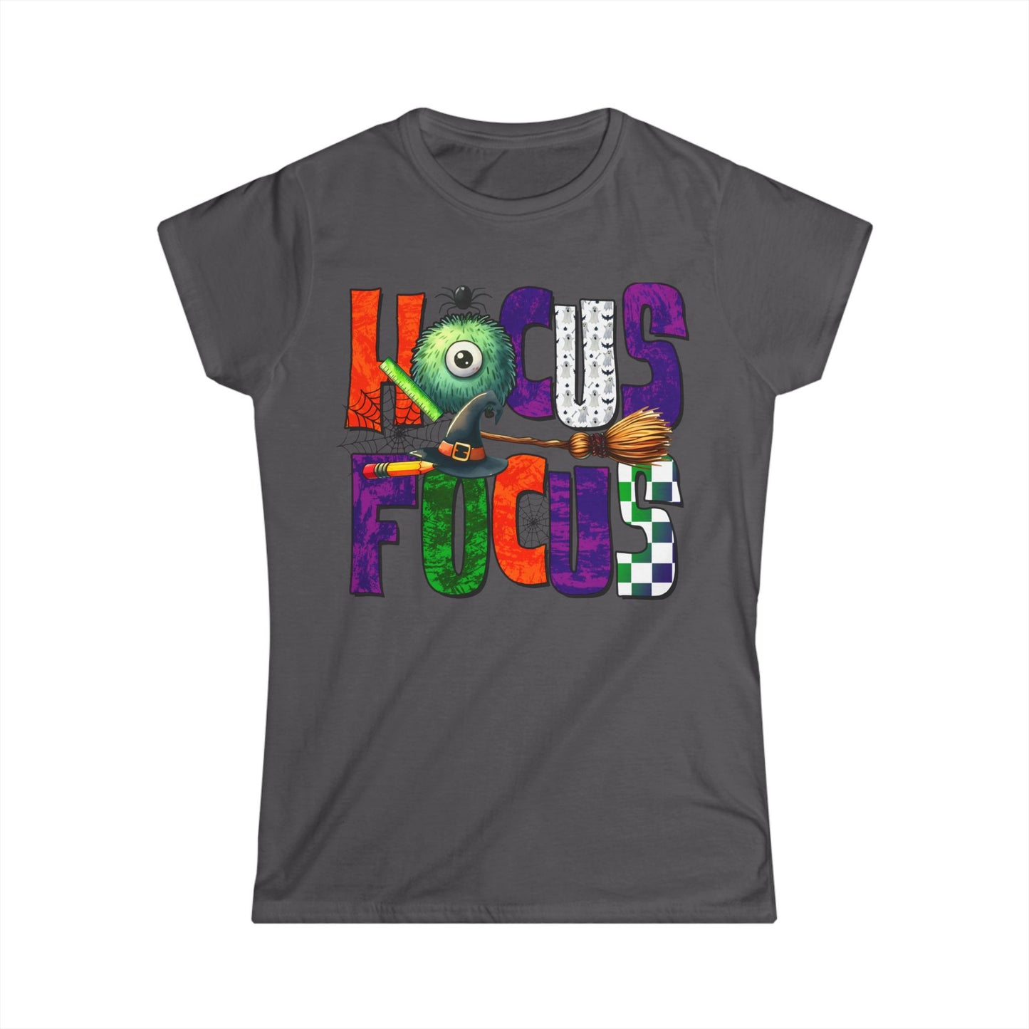 Female T-Shirt - Teacher / Halloween - Hocus Focus (01a)