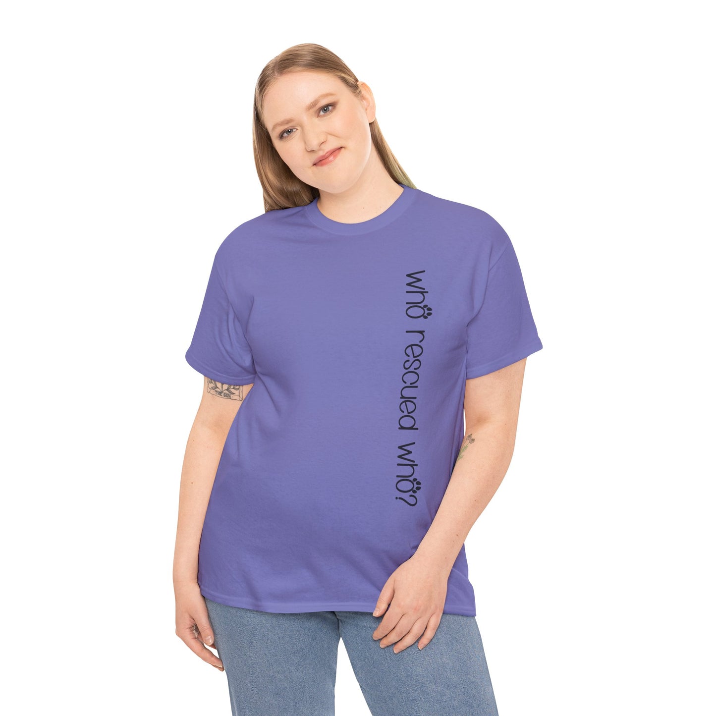 T-Shirt - Animal Lover - 'Who Rescued Who?'