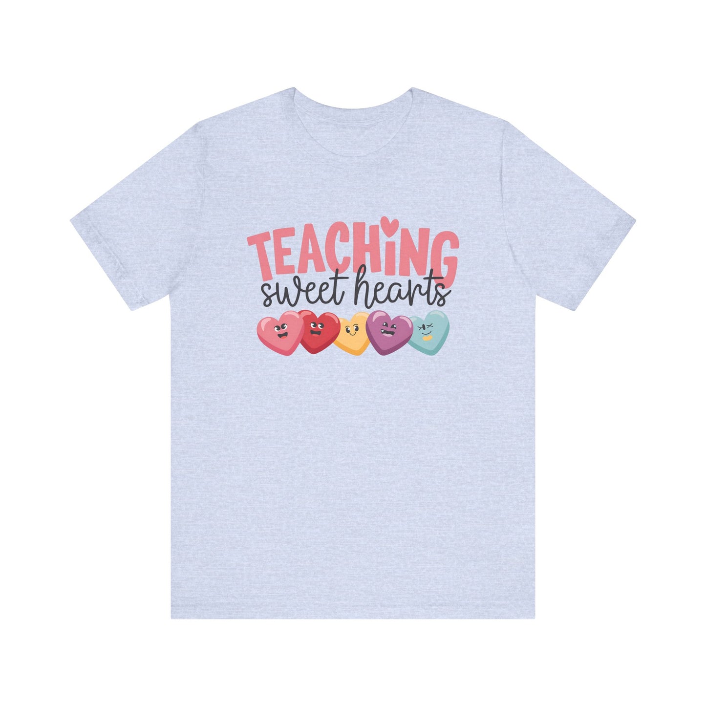 T-Shirt - Teacher / Valentine - Teaching Sweet Hearts (01) - Light colors