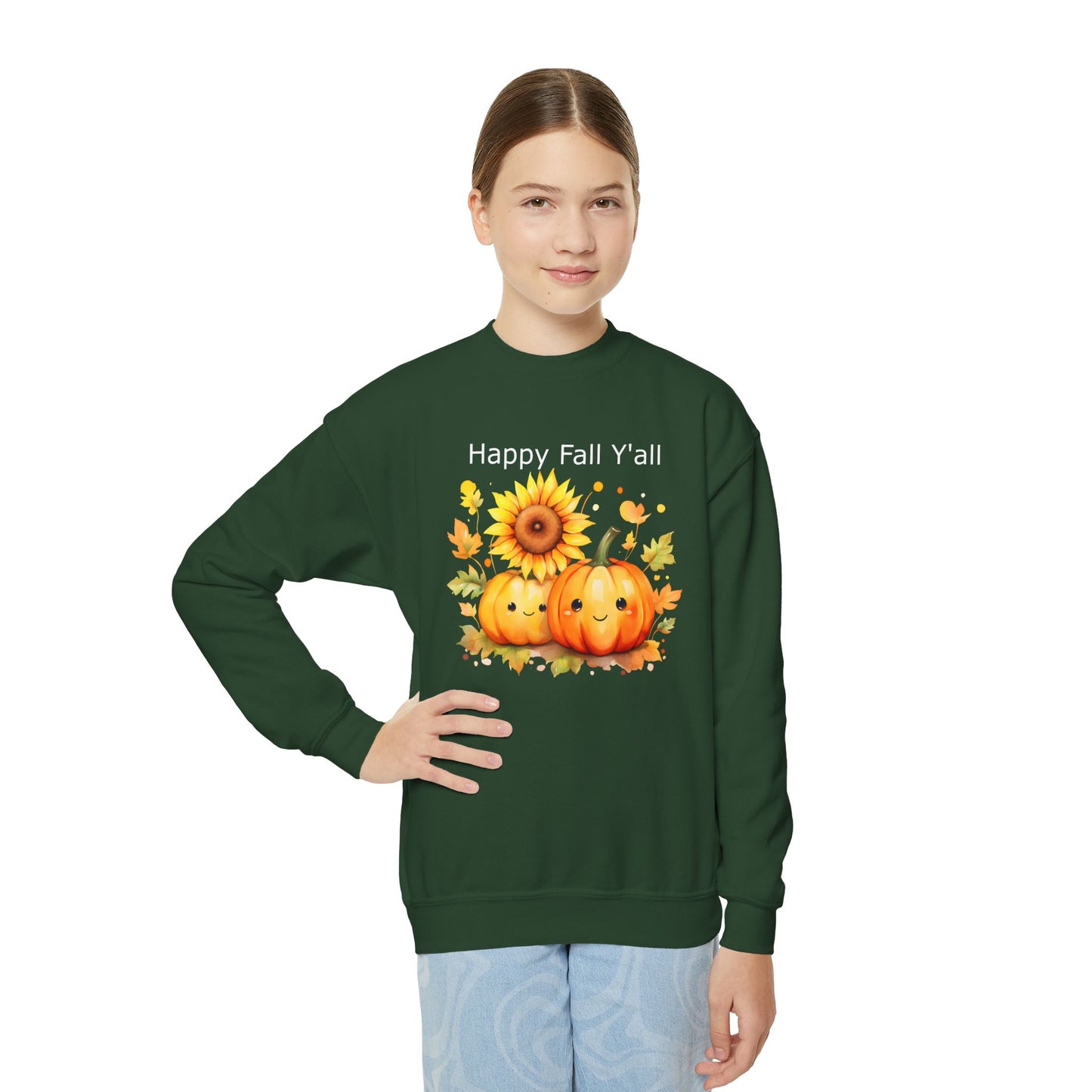 Child Sweatshirt - Autumn - Happy Fall Y'All (01)