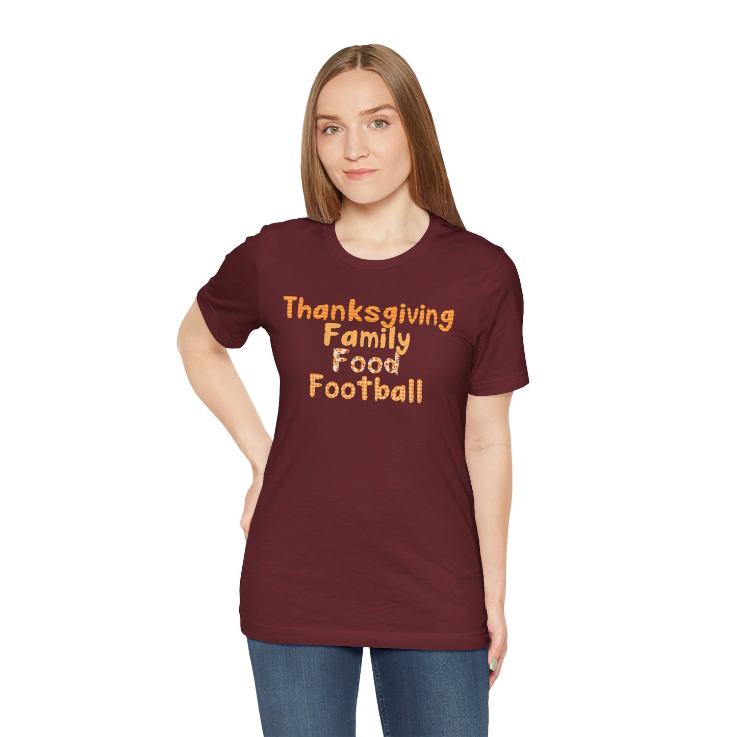 T-shirt - Thanksgiving - Family Food Football (01a)