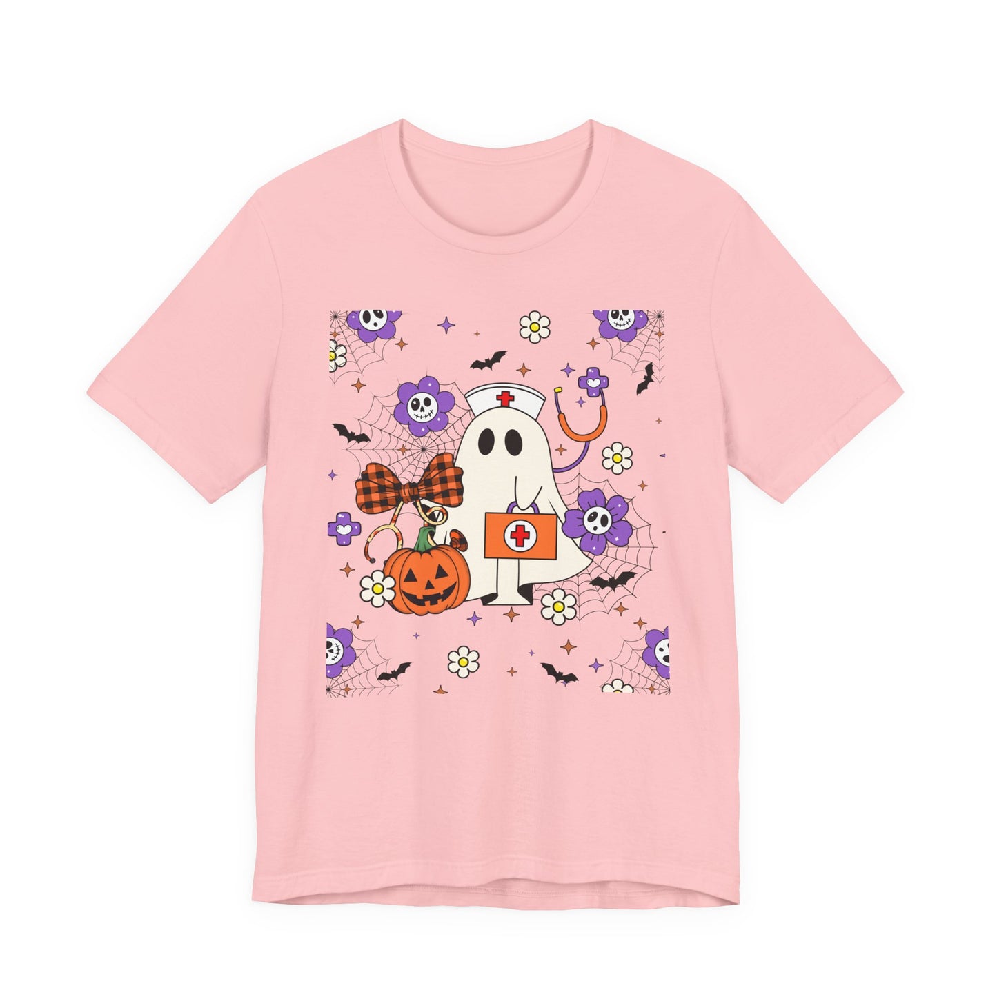 T-Shirt - Medical / Halloween Ghost with Medical Stuff (01a)