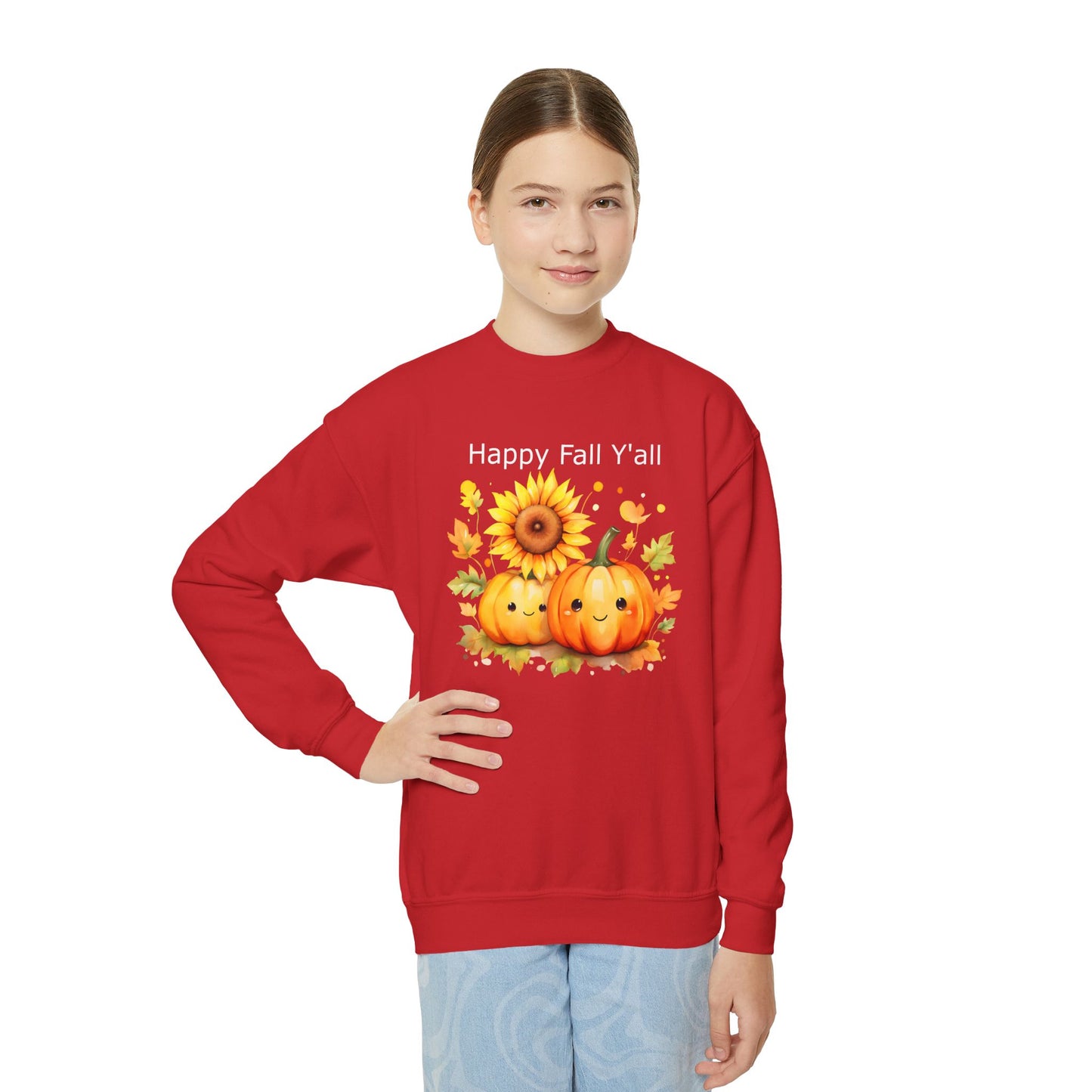 Child Sweatshirt - Autumn - Happy Fall Y'All (01)