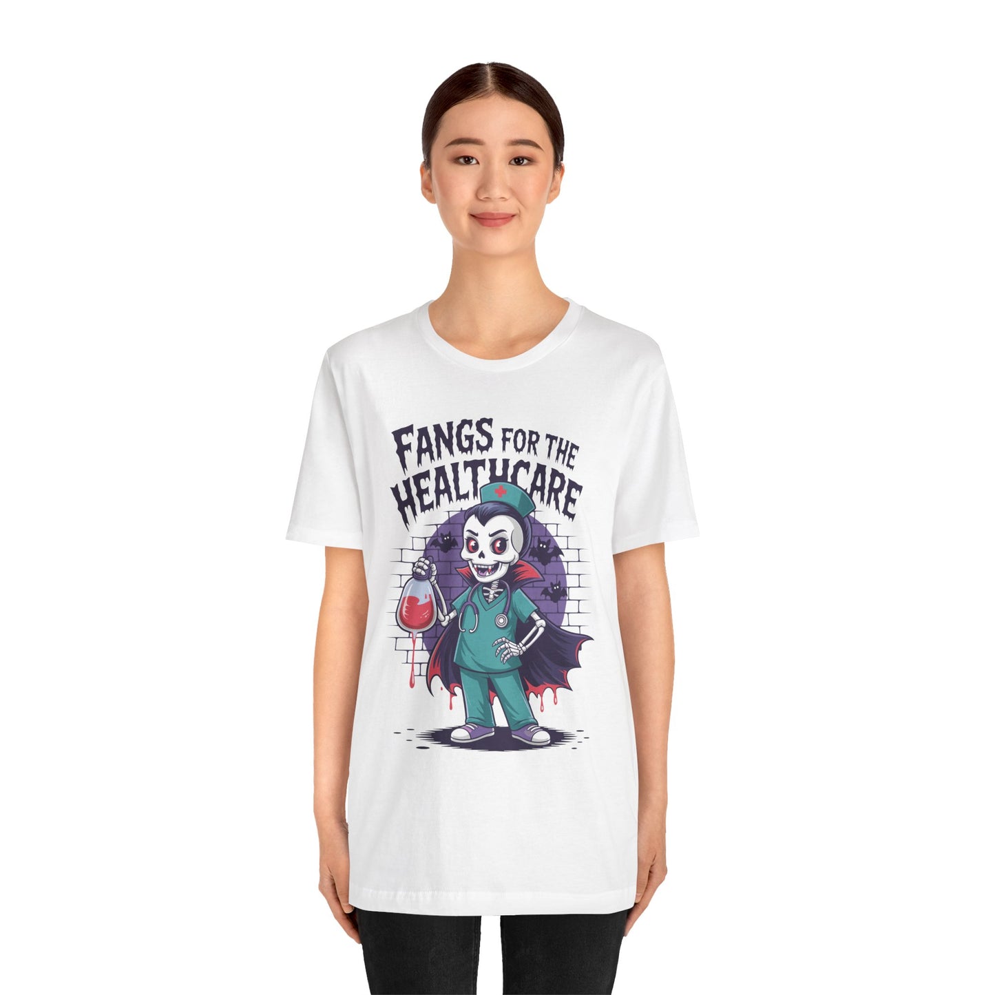 T-Shirt - Medical / Halloween - Fangs for the Healthcare (01a)