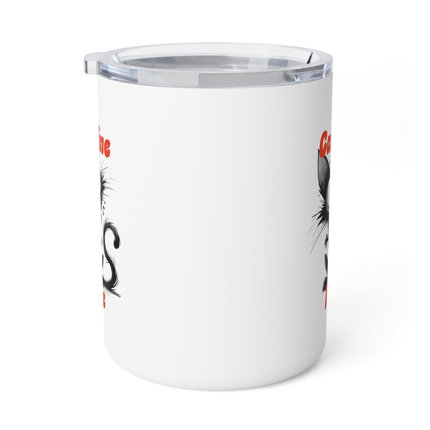 Insulated Coffee Mug - Caffeine Time with cat (2)