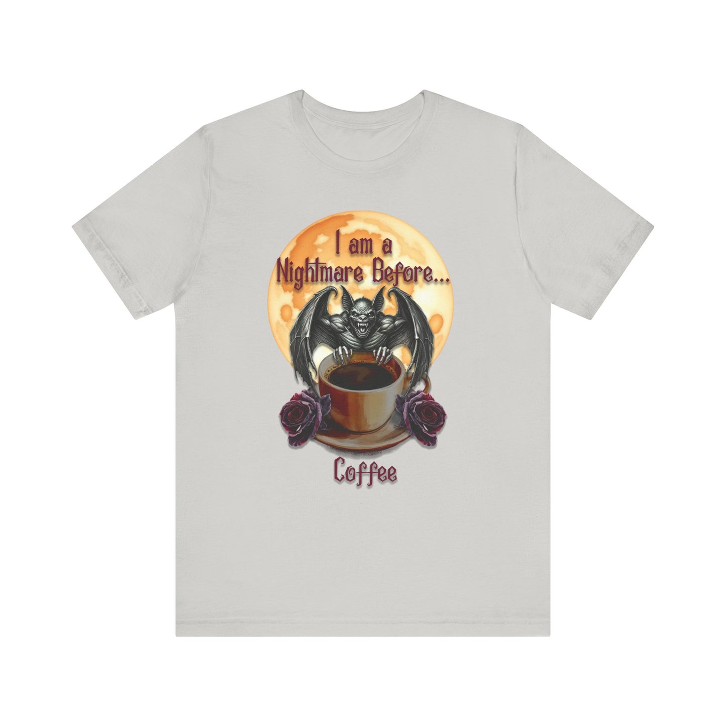 T-shirt - Halloween - Nightmare Before Coffee (1a) - Front Only