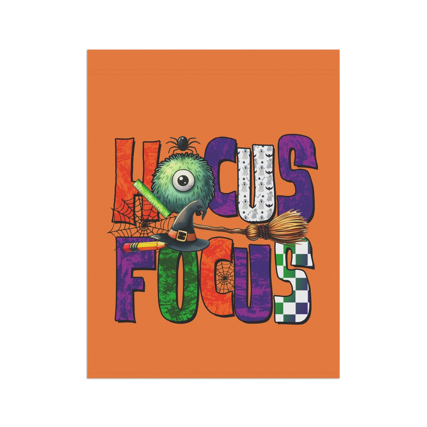 Garden Flag - Teacher / Halloween - Hocus Focus (01a)