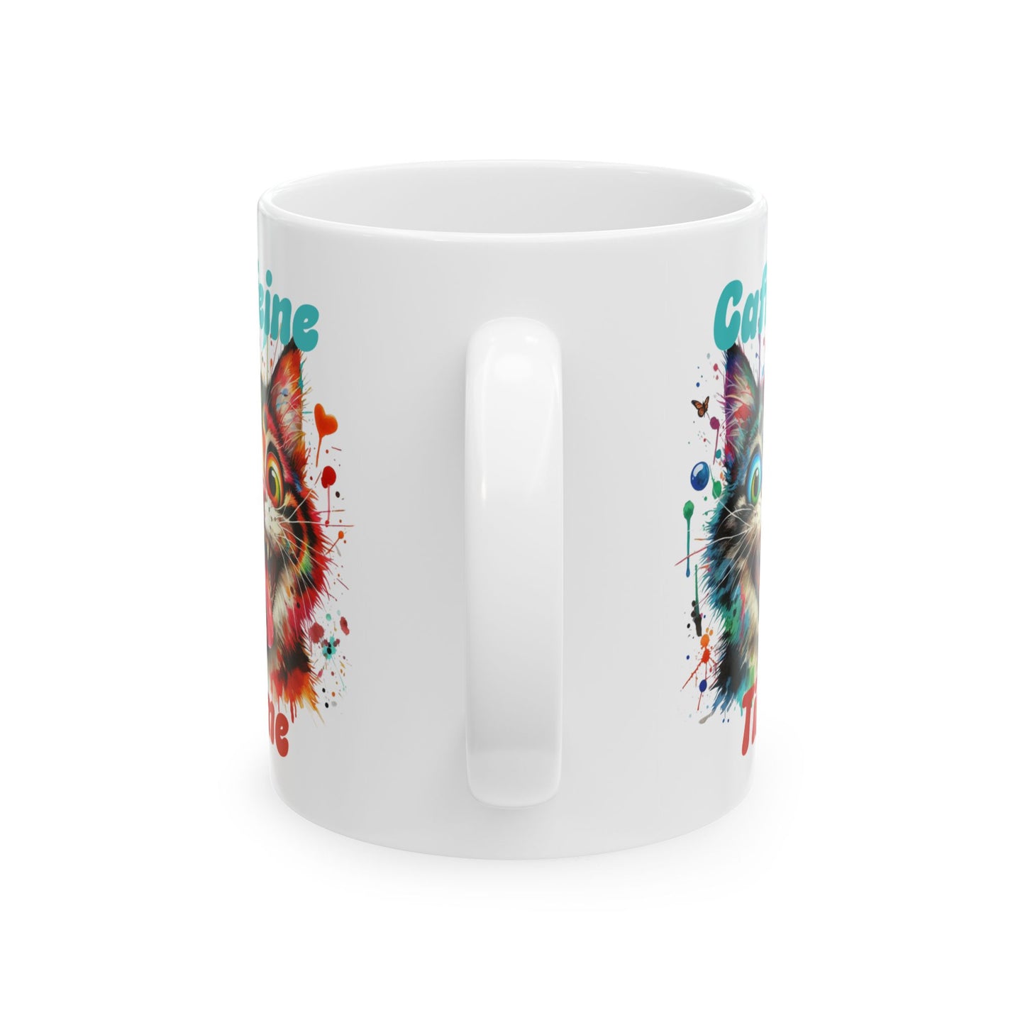 Ceramic Mug - Caffeine Time with cat (1)