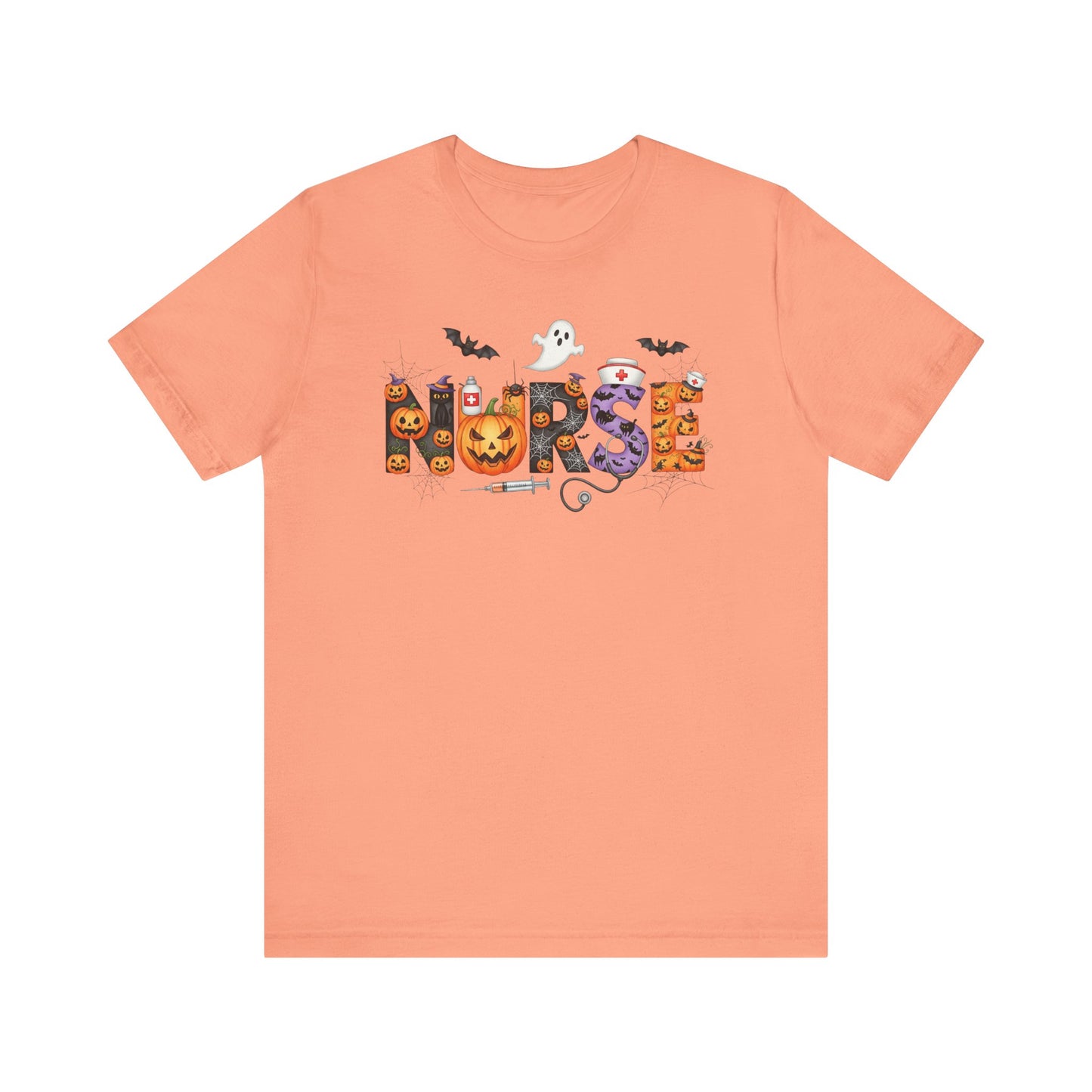 T-Shirt - Nurse / Halloween - Nurse w Halloween Decor (01a)