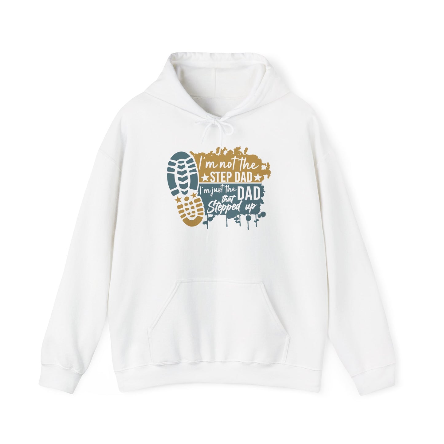 Hoodie - Dad - Just the dad that stepped up (1) - Blue and Yellow