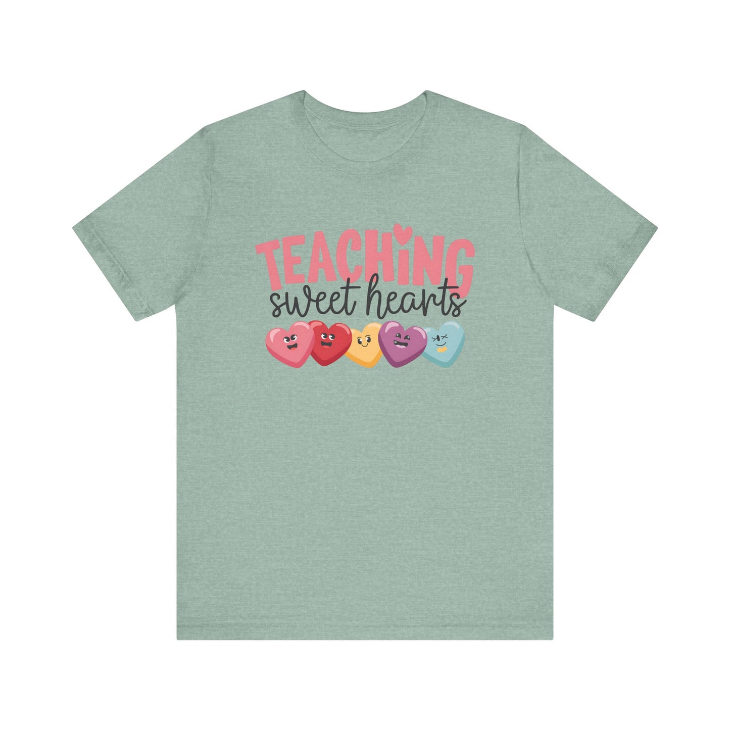 T-Shirt - Teacher / Valentine - Teaching Sweet Hearts (01) - Light colors