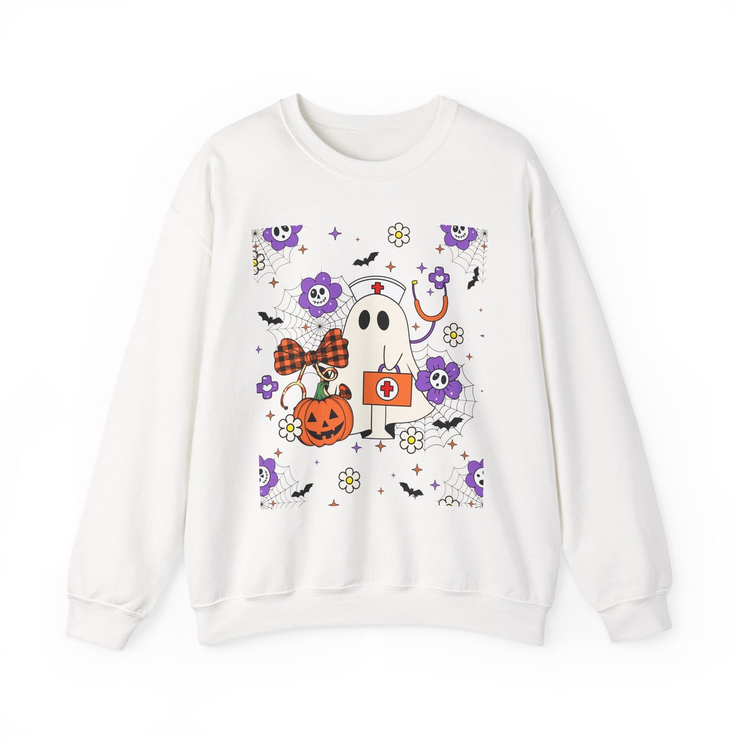 Sweatshirt - Medical / Halloween Ghost with Medical Stuff (01a)