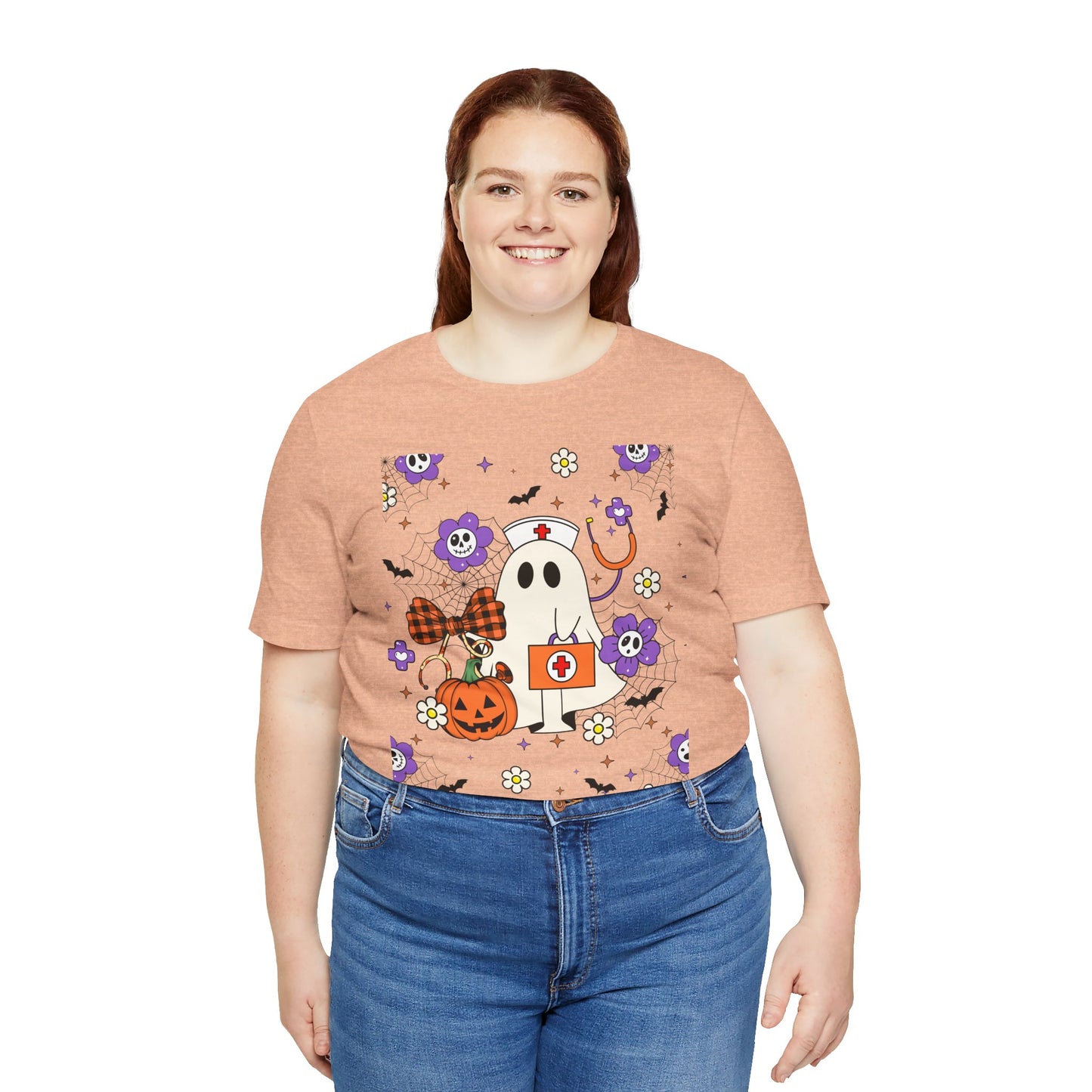 T-Shirt - Medical / Halloween Ghost with Medical Stuff (01a)