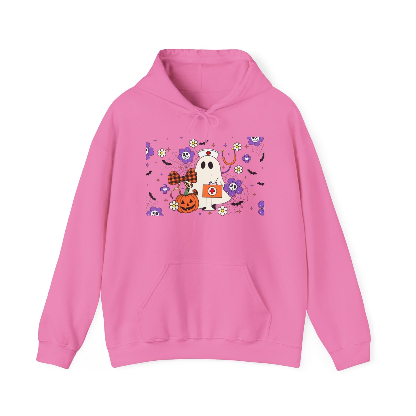 Heavy Blend Hoodie - Medical / Halloween Ghost with Medical Stuff (01a)
