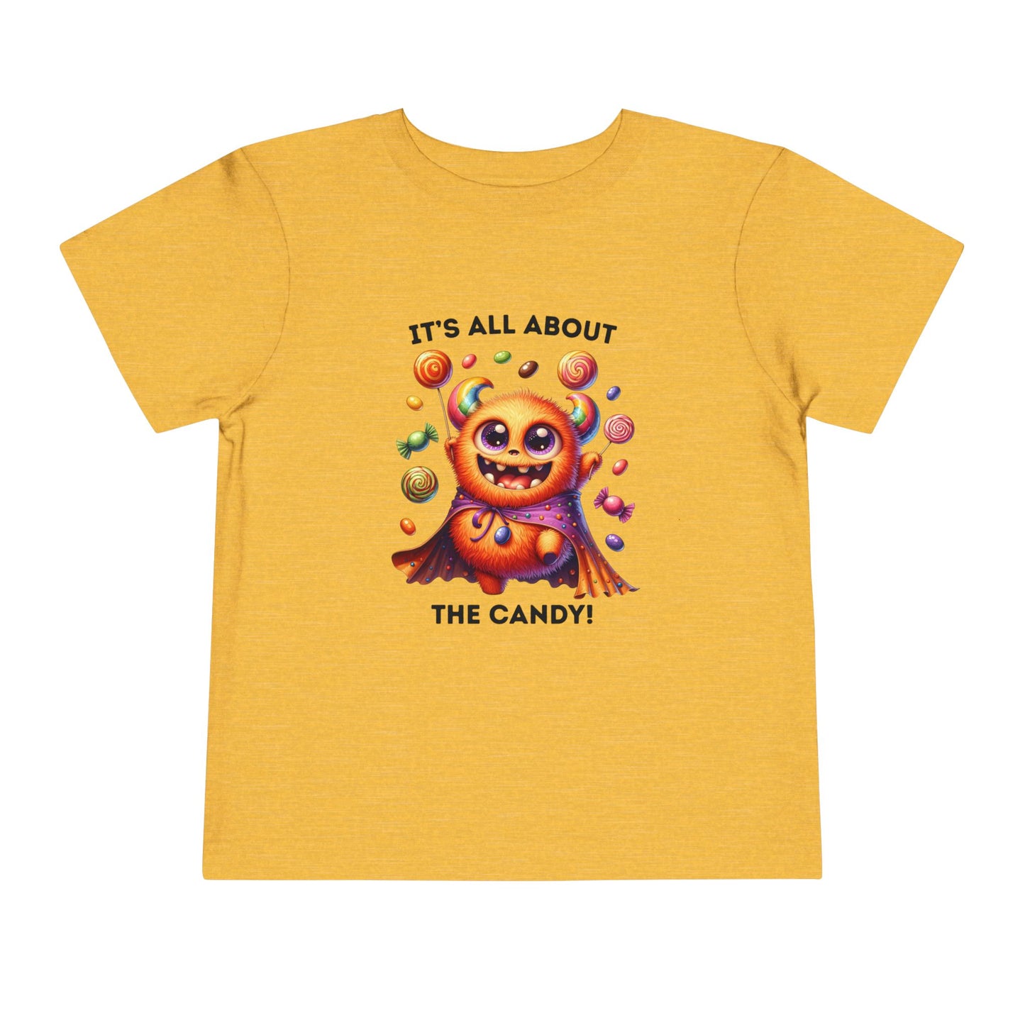 Toddler Tee - Halloween / Monster - It's all about the Candy! (01a)