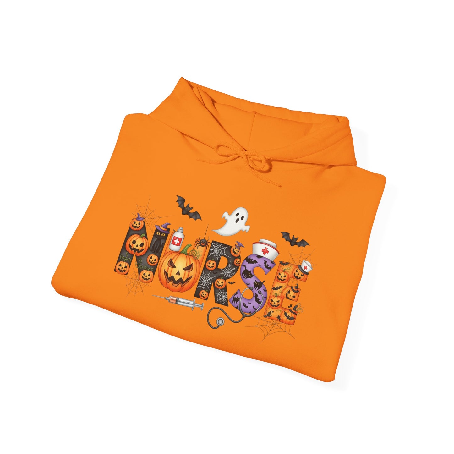 Heavy Blend Hoodie - Nurse / Halloween - Nurse w Halloween Decor (01a)