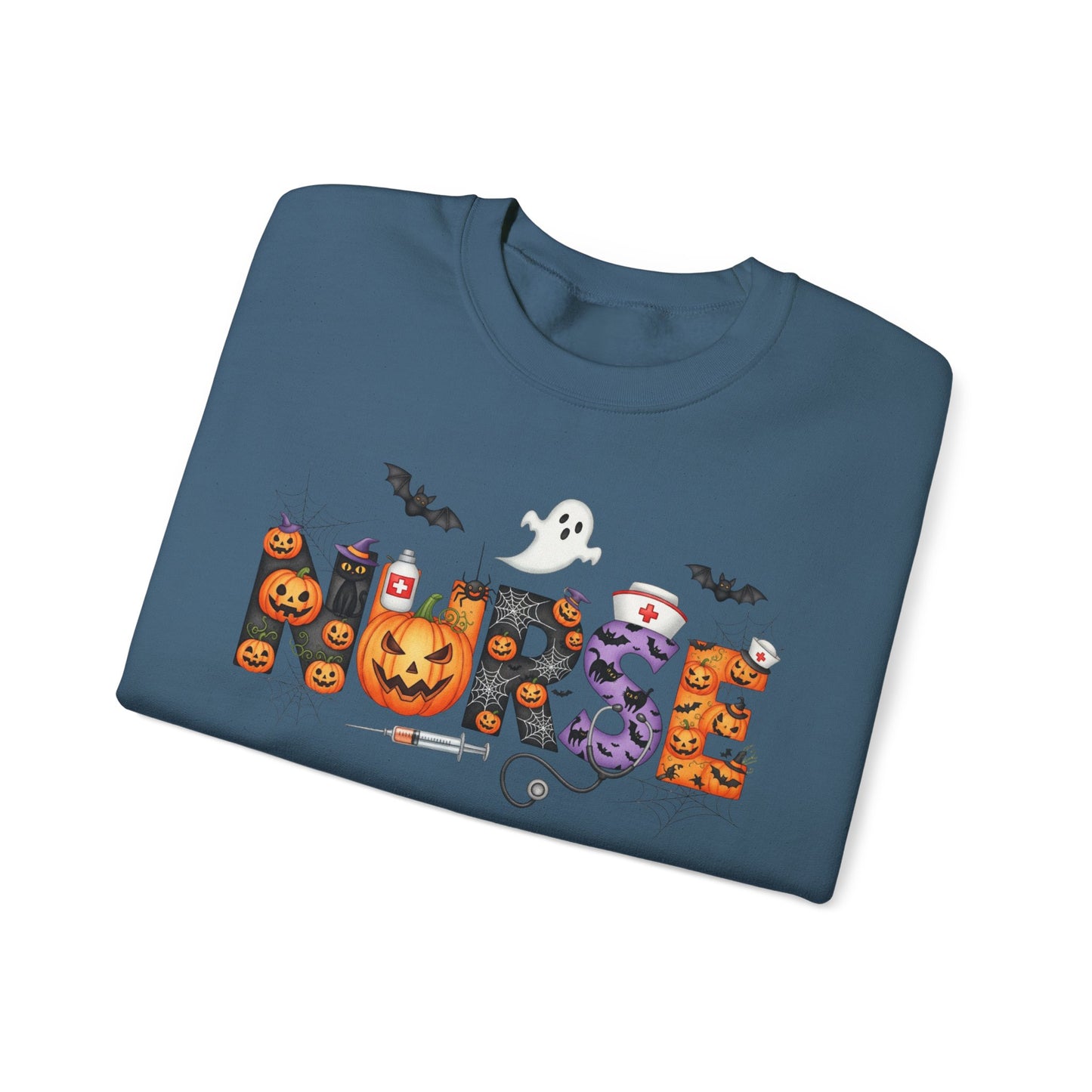 Sweatshirt - Nurse / Halloween - Nurse w Halloween Decor (01a)