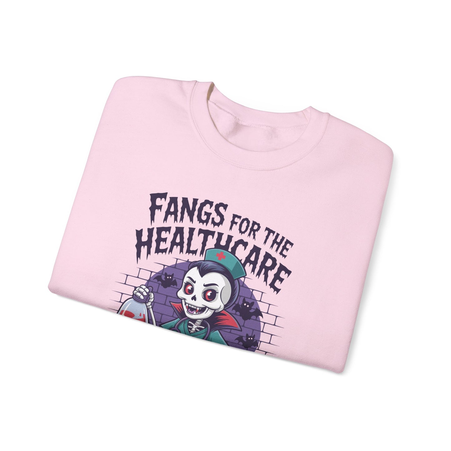 Sweatshirt - Medical / Halloween - Fangs for the Healthcare (01a)