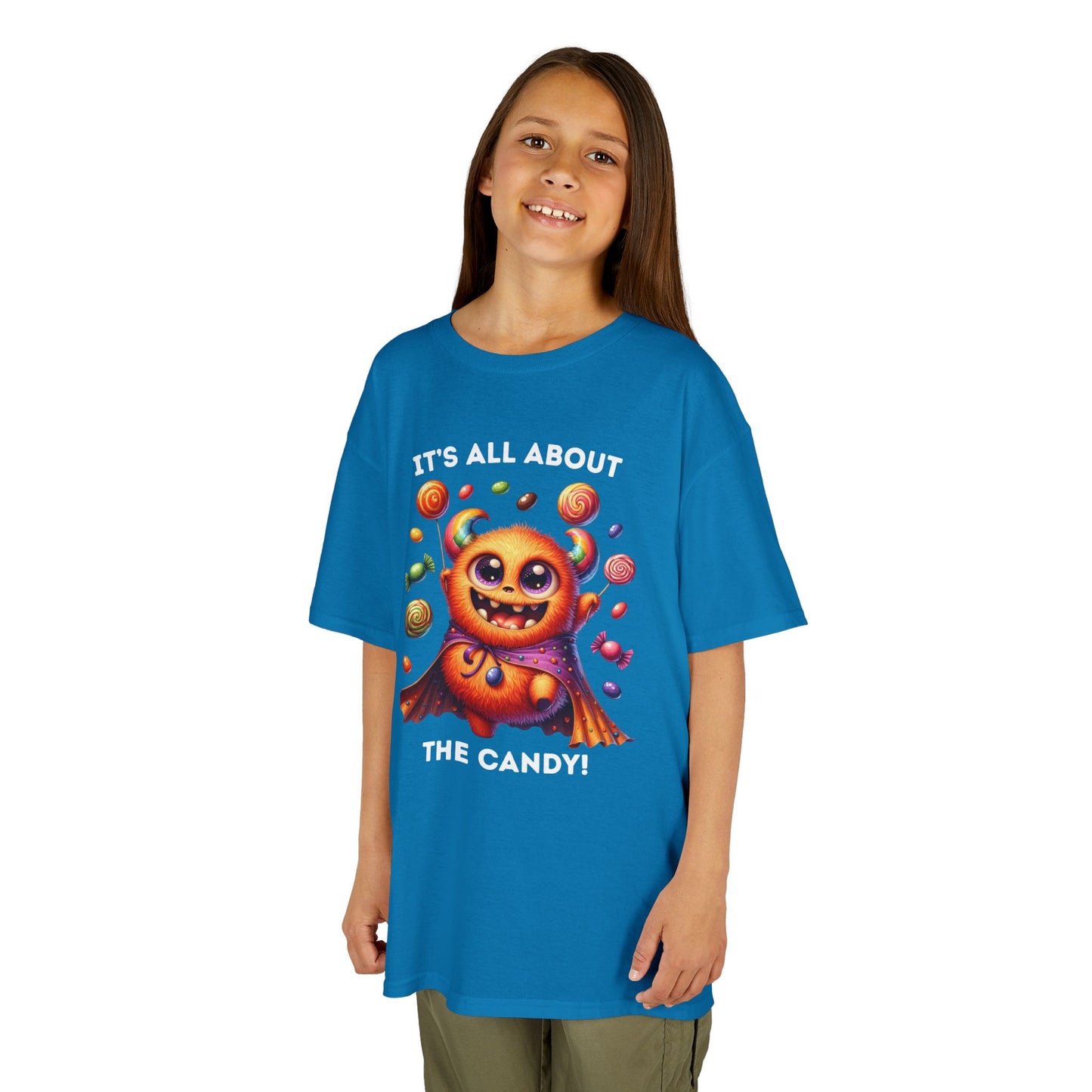 Child Tee - Halloween / Monster - It's all about the Candy! (01a)