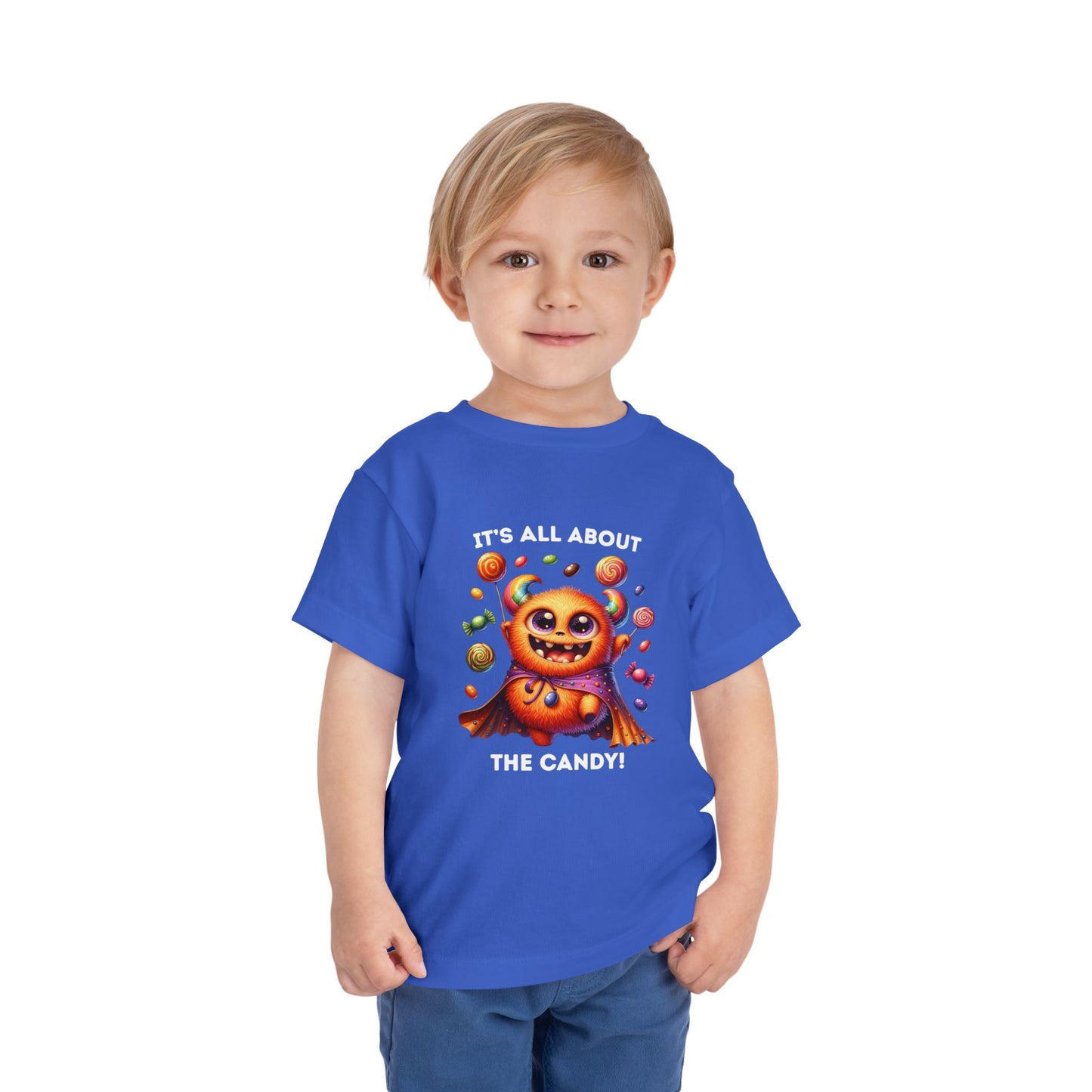Toddler Tee - Halloween / Monster - It's all about the Candy! (01a)