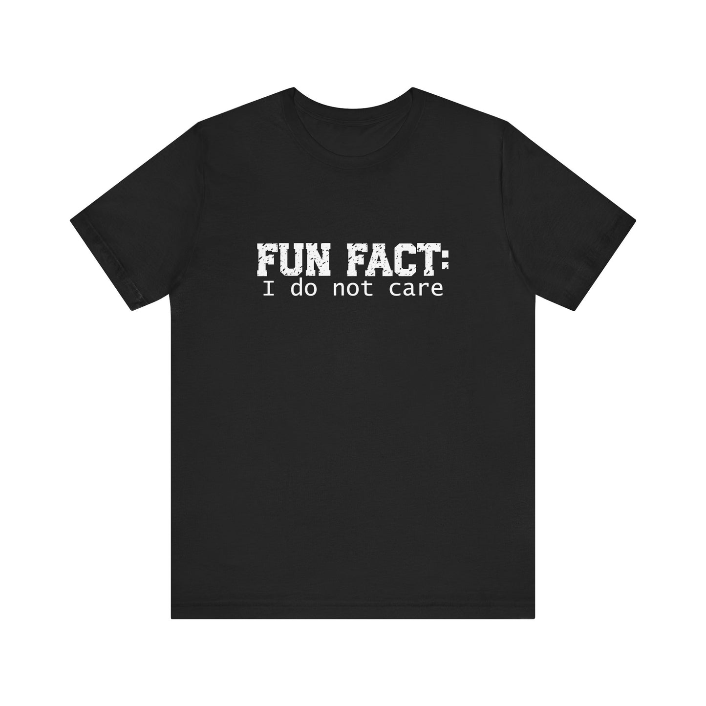 T-Shirt - Sarcastic Funny - Fun Fact: I Don't Care (1b)