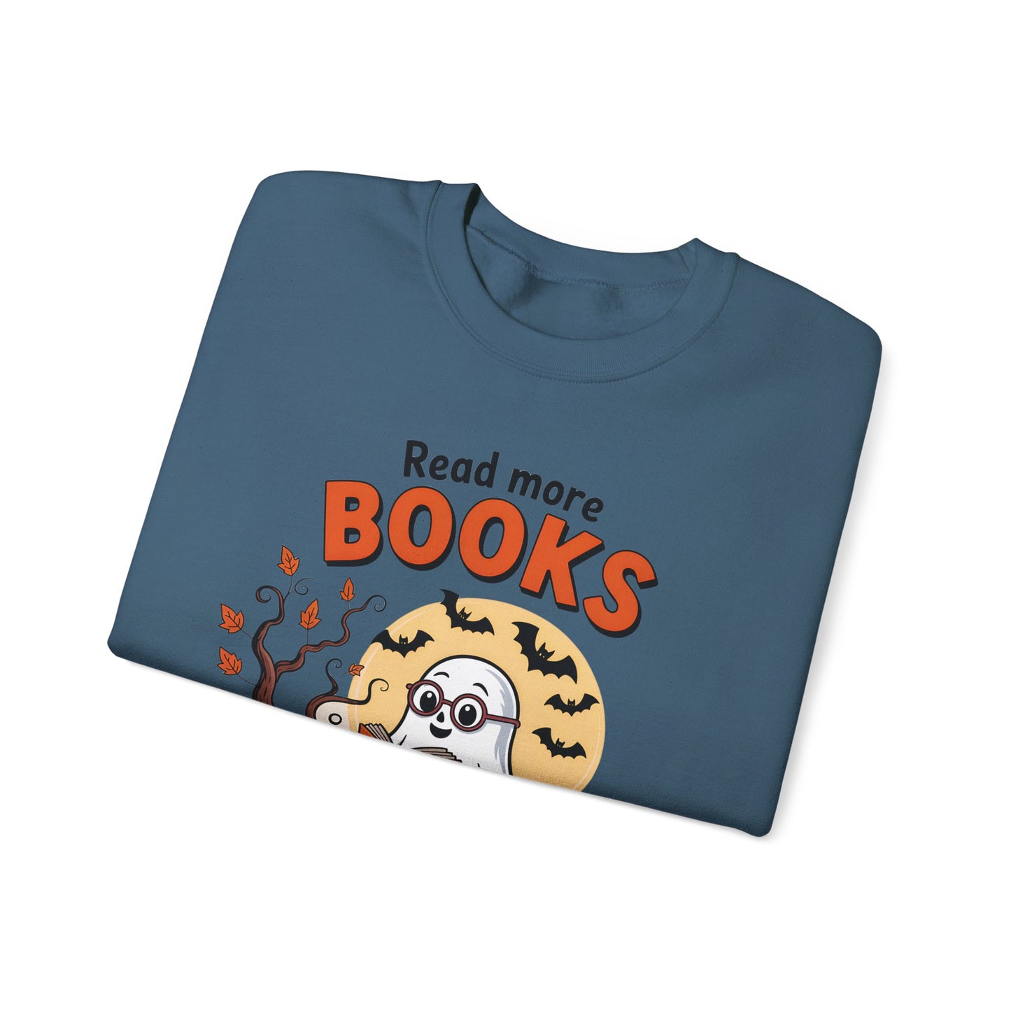 Sweatshirt - Teacher / Halloween - Read More Books (1a)