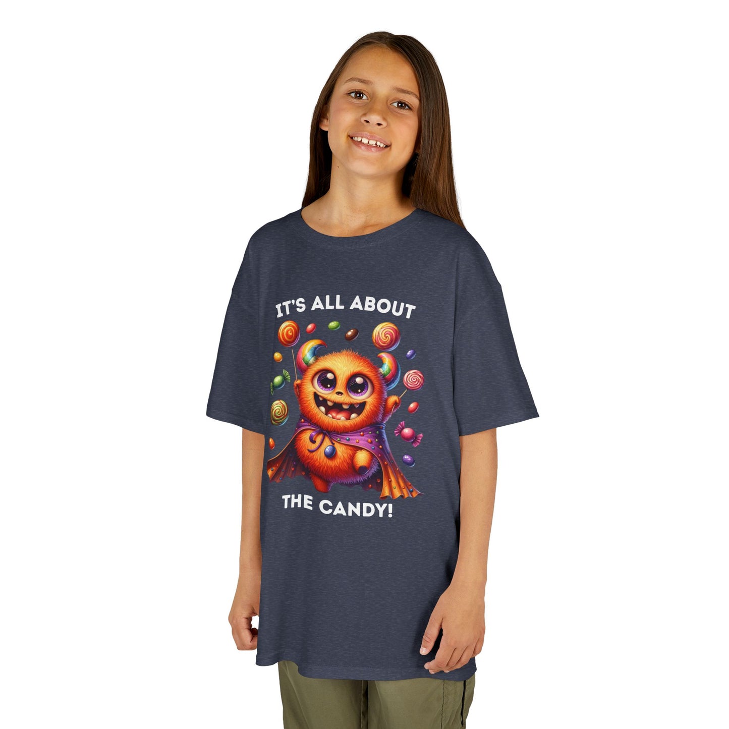 Child Tee - Halloween / Monster - It's all about the Candy! (01a)