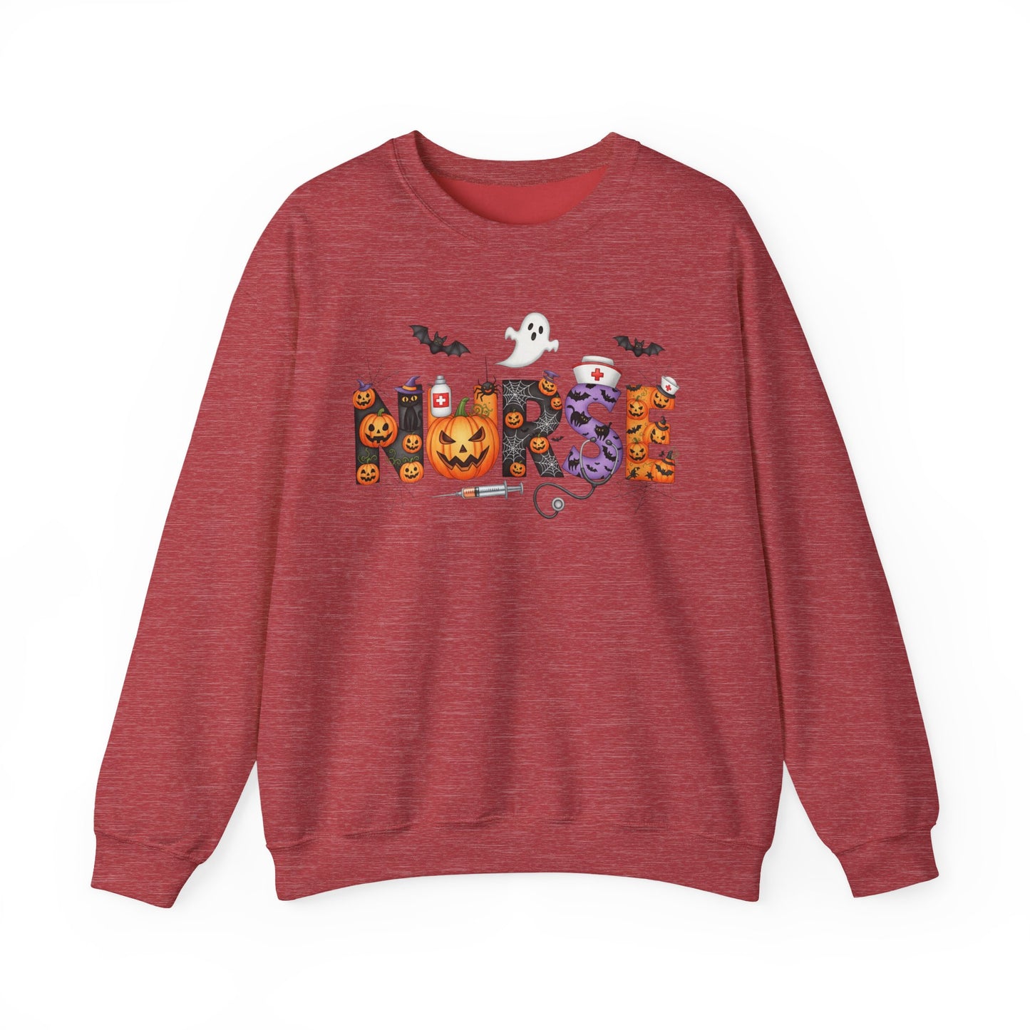 Sweatshirt - Nurse / Halloween - Nurse w Halloween Decor (01a)