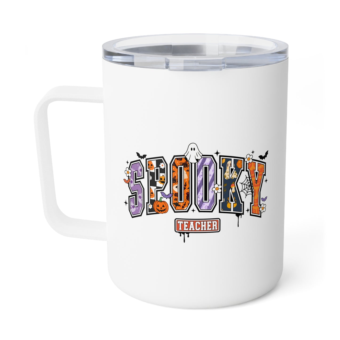 Insulated Mug - Teacher / Halloween - Spooky Teacher (01a)