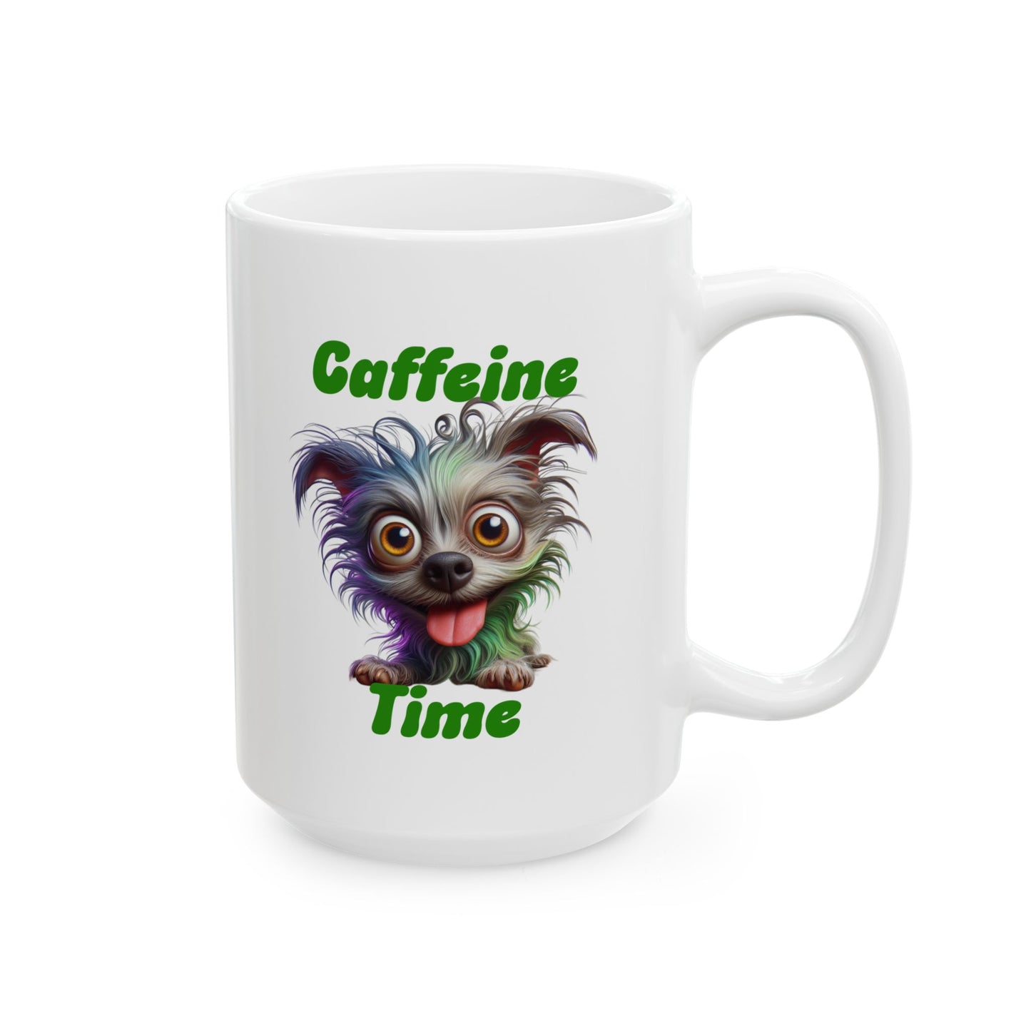 Ceramic Mug - Caffeine Time with dog (3)
