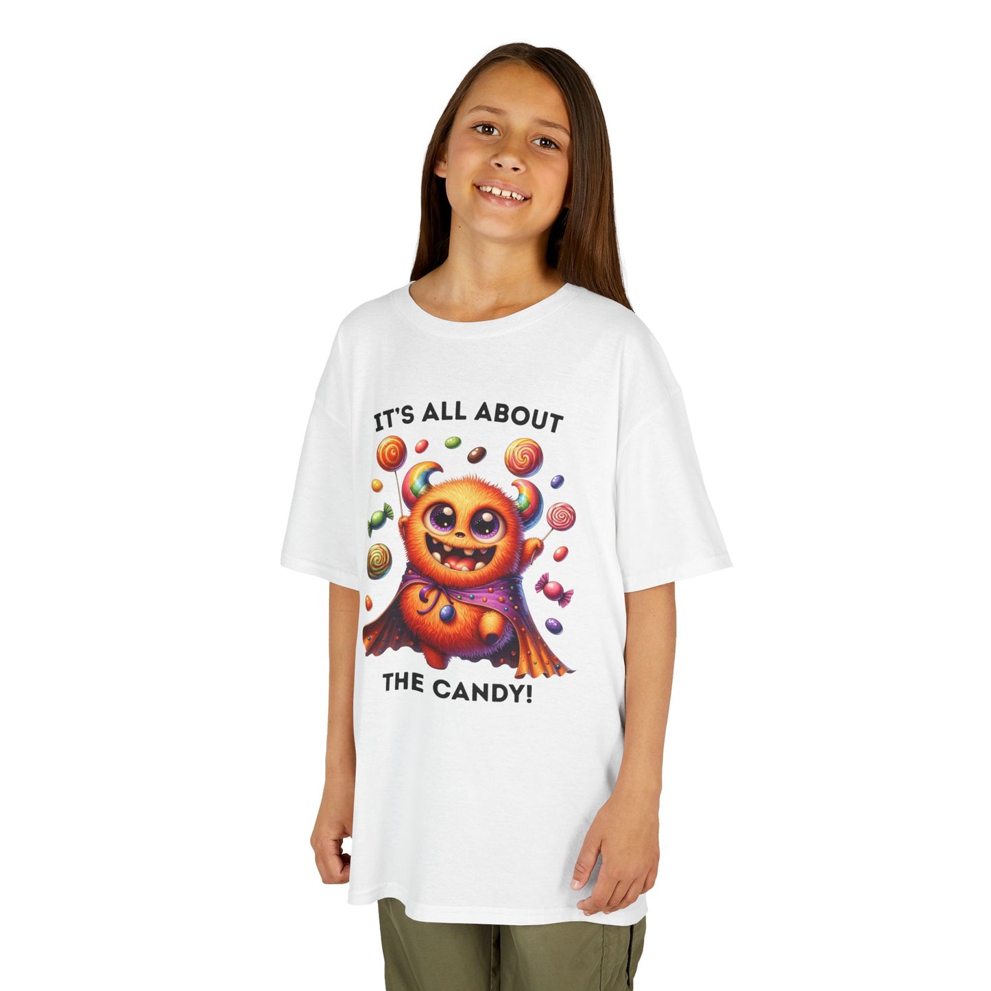 Child Tee - Halloween / Monster - It's all about the Candy! (01a)