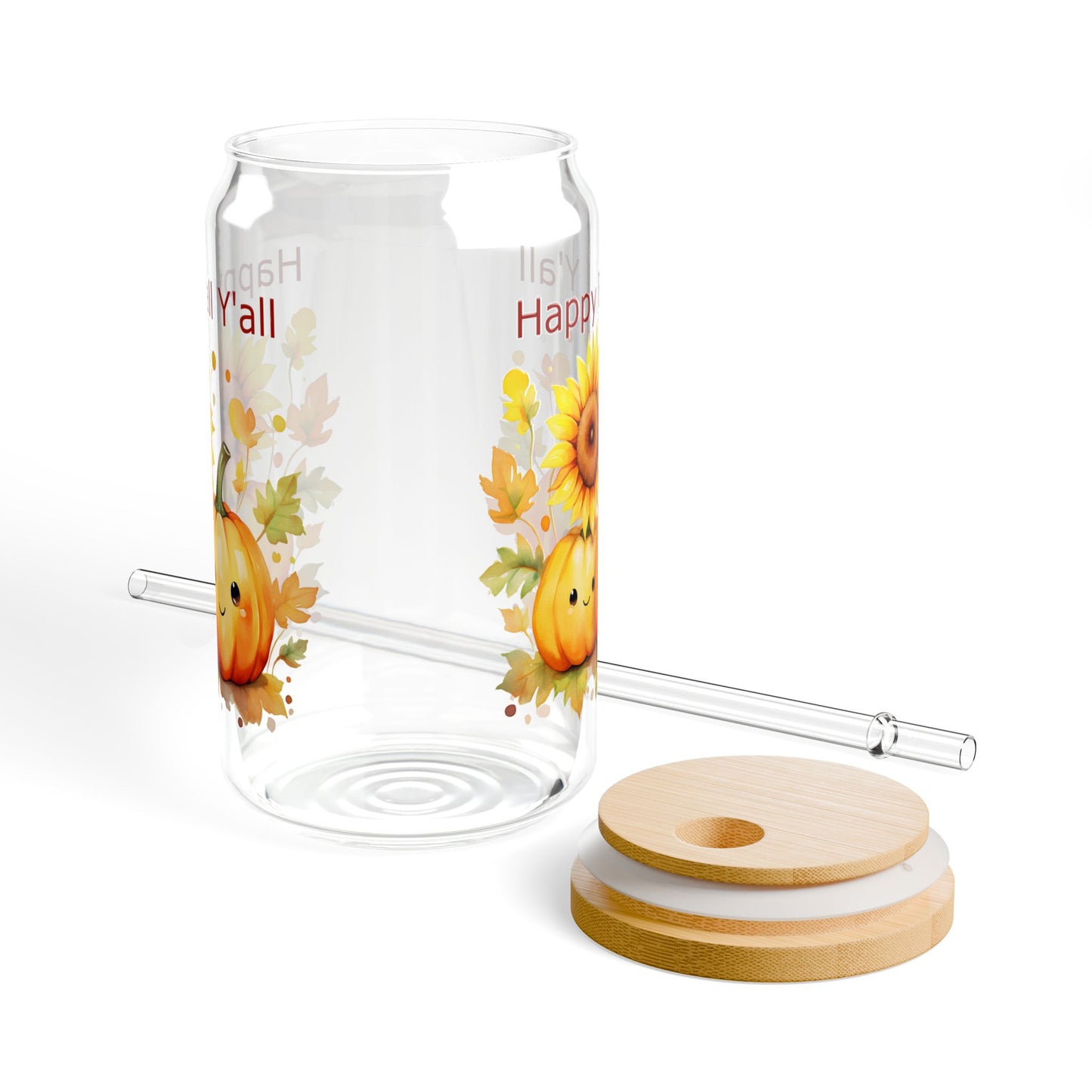 Sipper Glass - Autumn - Happy Fall Y'All (01)