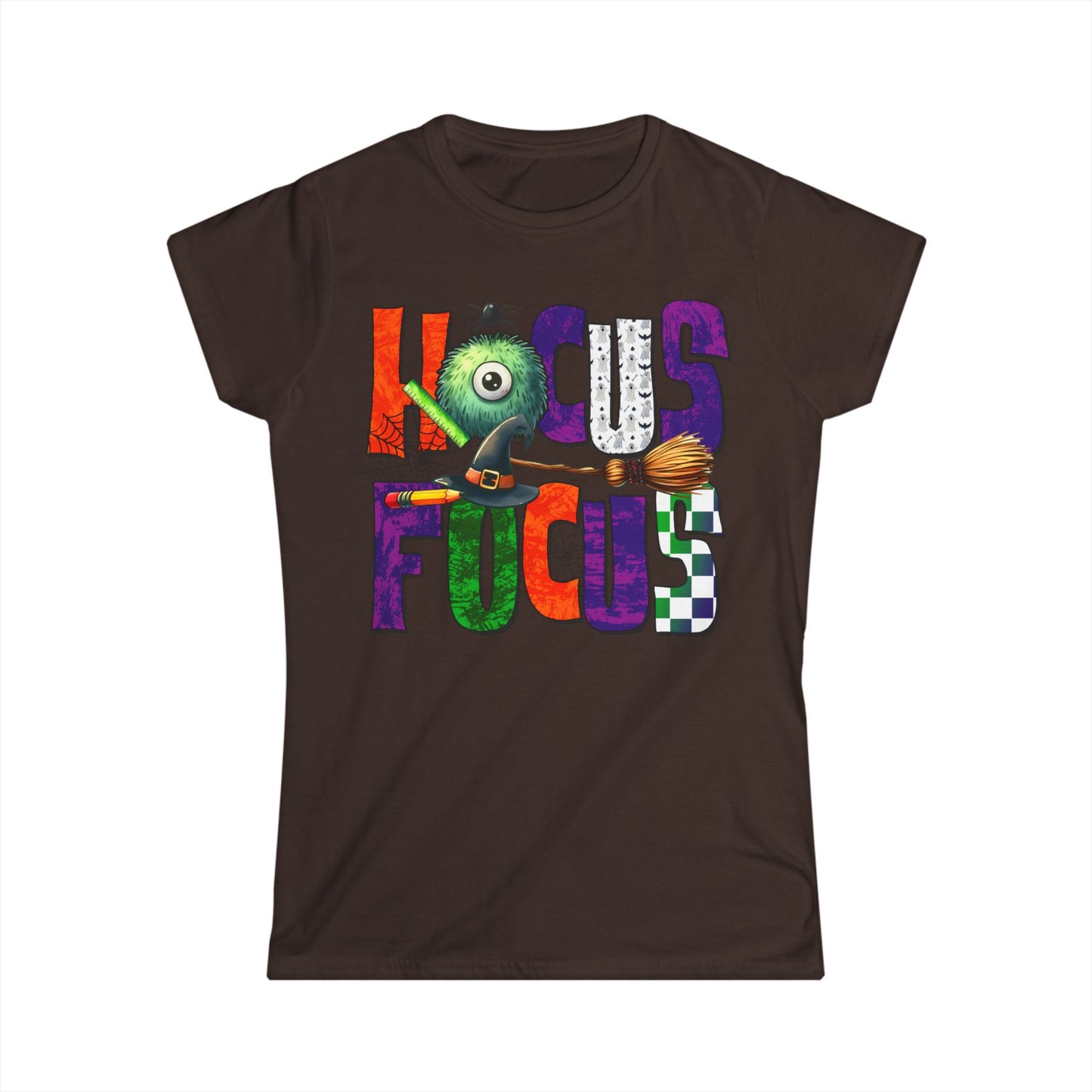 Female T-Shirt - Teacher / Halloween - Hocus Focus (01a)