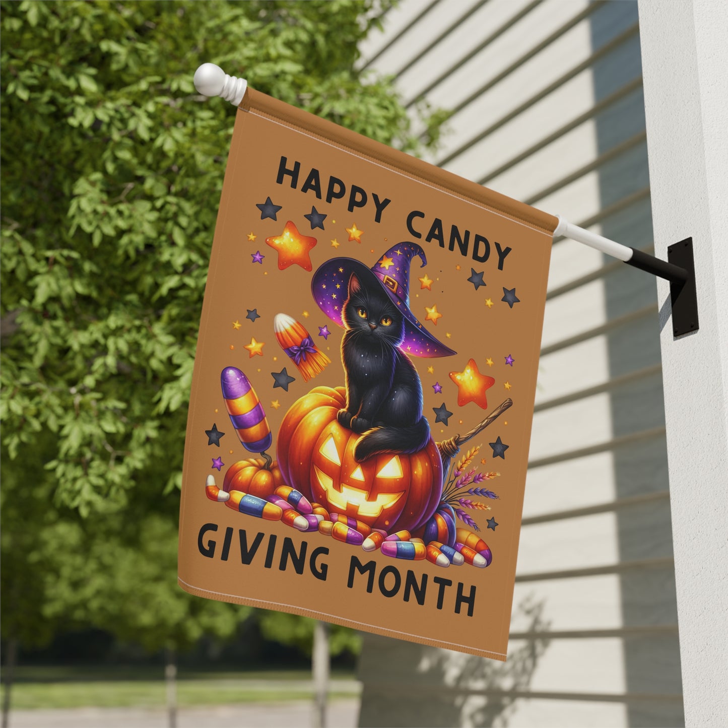 Garden Flag - Halloween - Happy Candy Giving Month (03a)