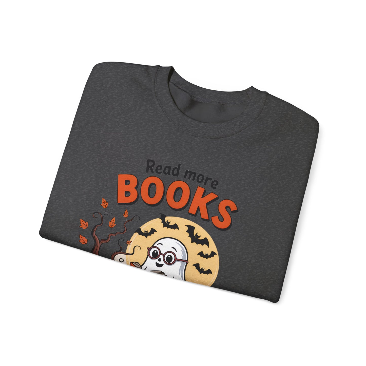 Sweatshirt - Teacher / Halloween - Read More Books (1a)