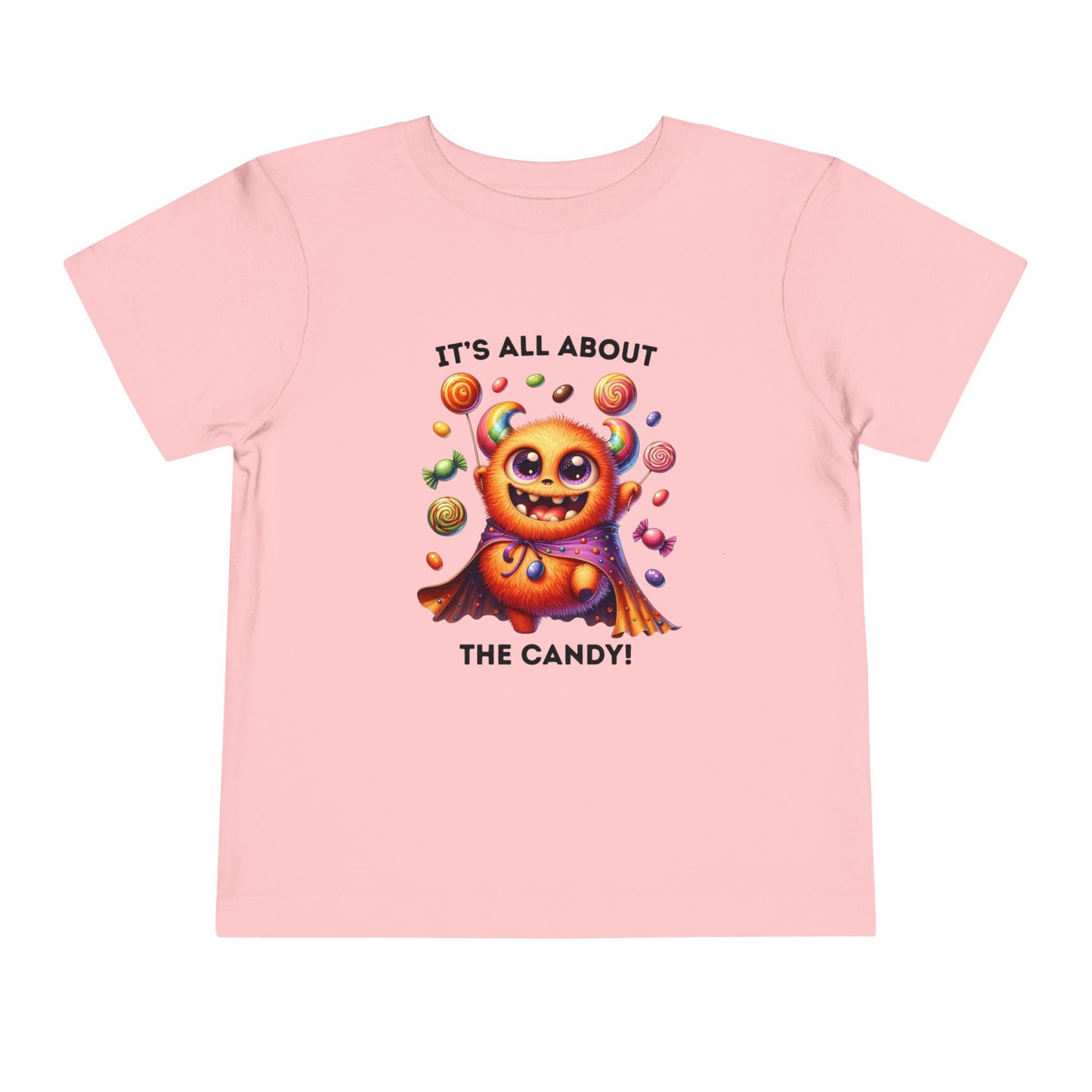 Toddler Tee - Halloween / Monster - It's all about the Candy! (01a)