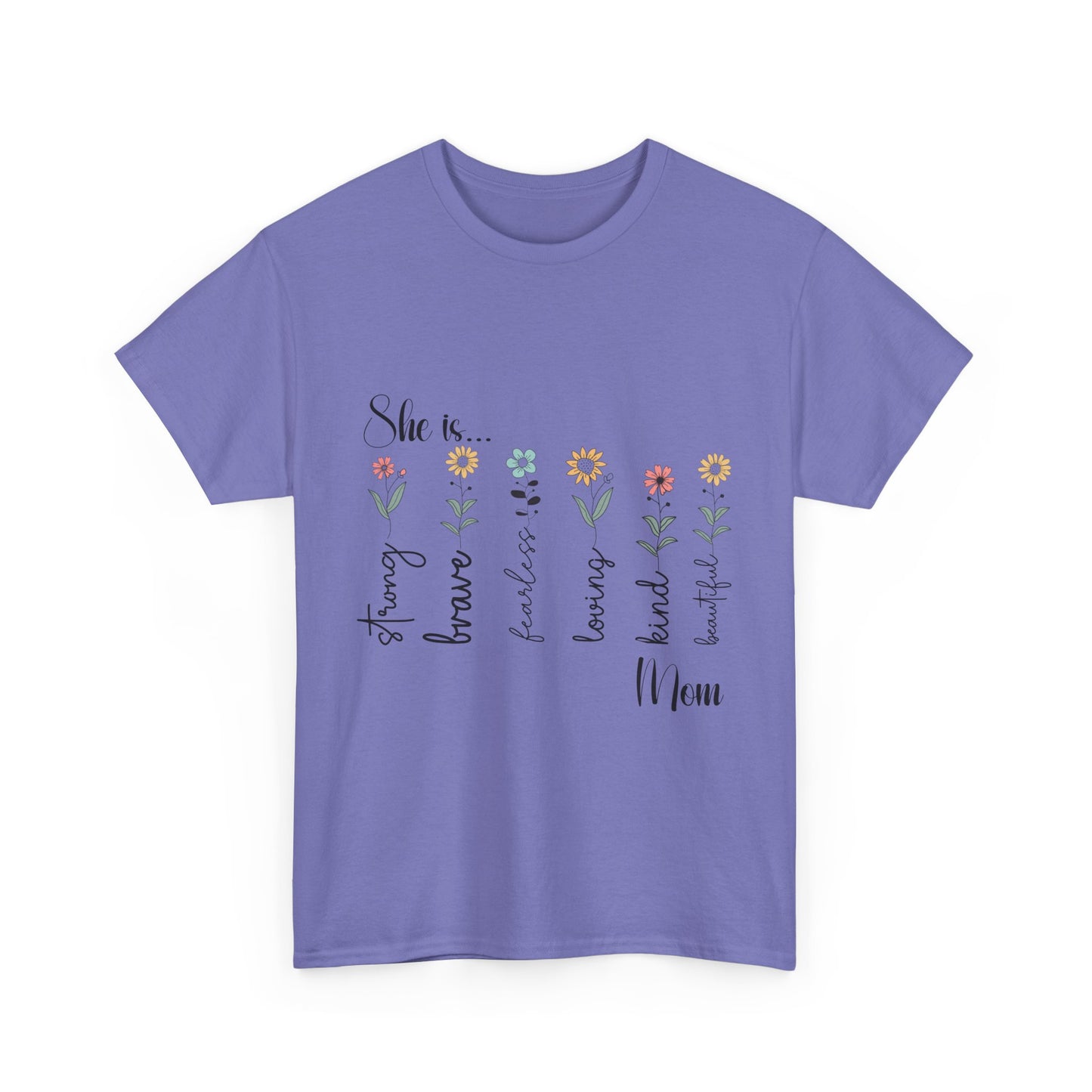 T-Shirt – Mom - Strong, Brave, Beautiful Floral Design