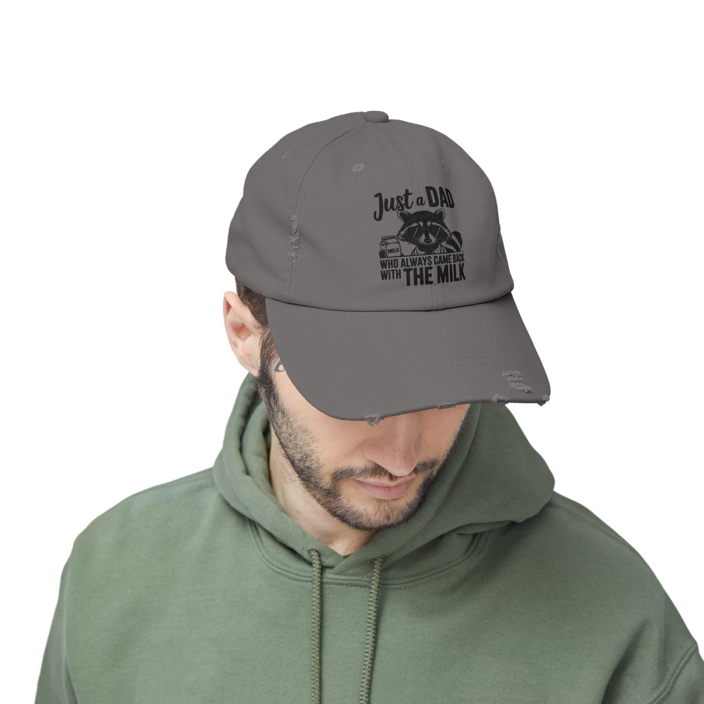 Distressed Cap - Dad / Funny - Just a dad (1)