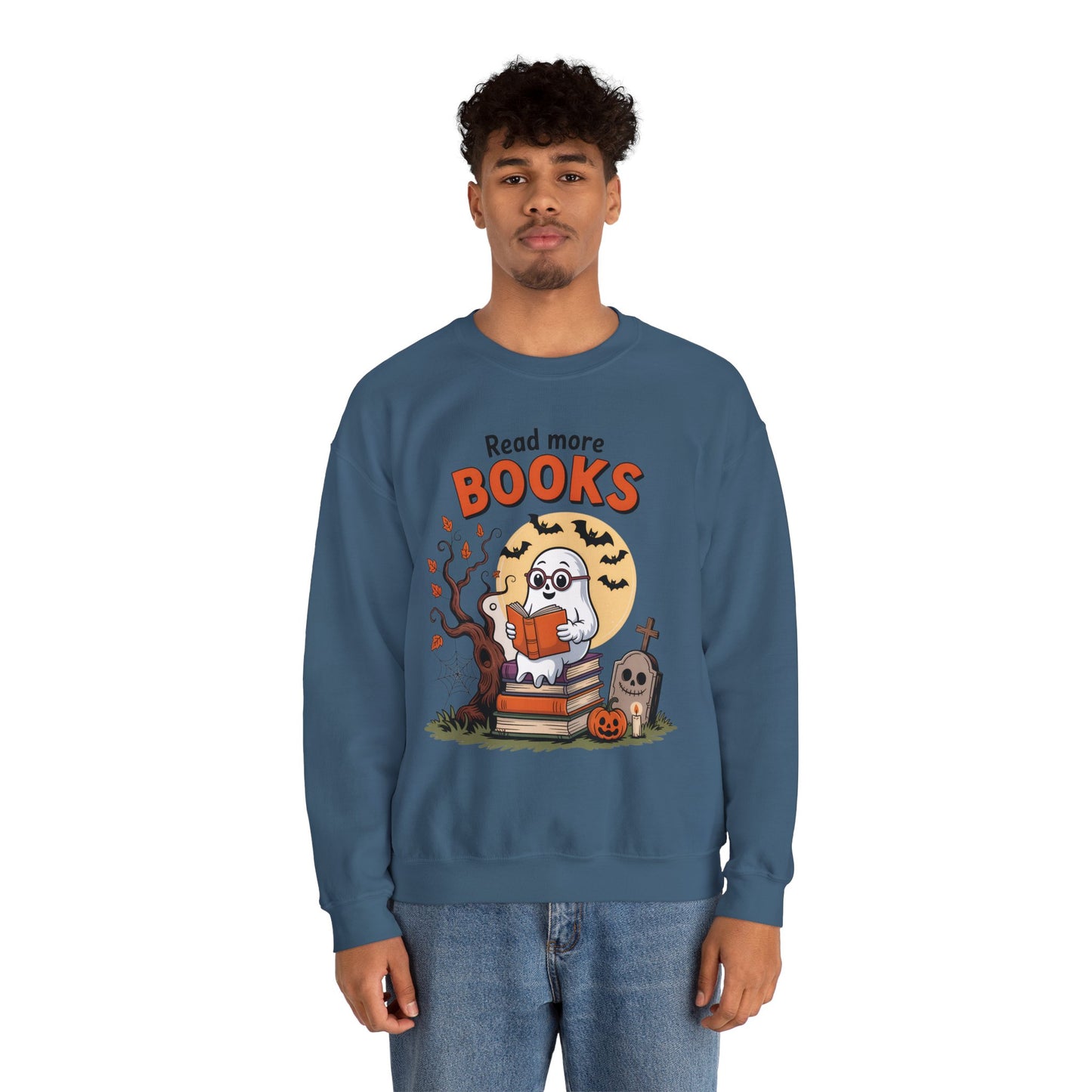 Sweatshirt - Teacher / Halloween - Read More Books (1a)