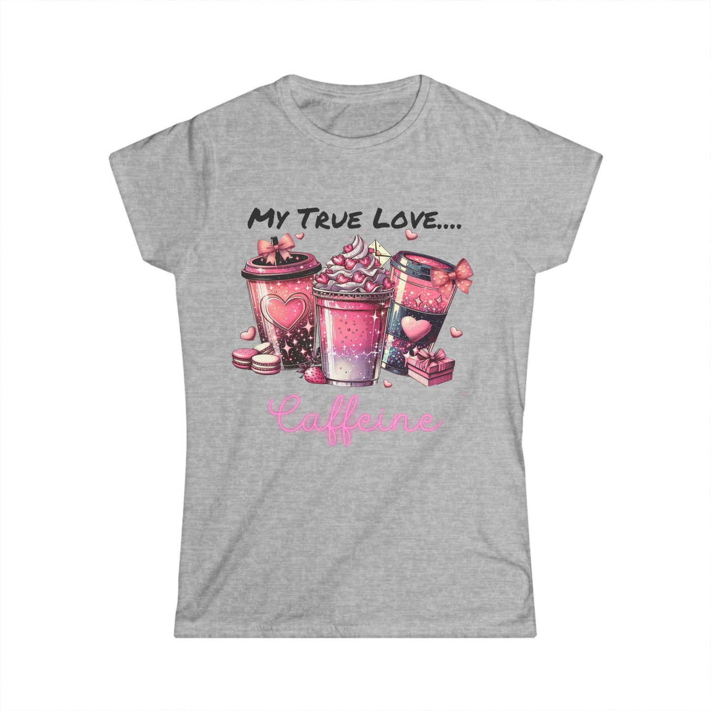 Female T-Shirt - Valentine - My True Love...Caffeine (1)