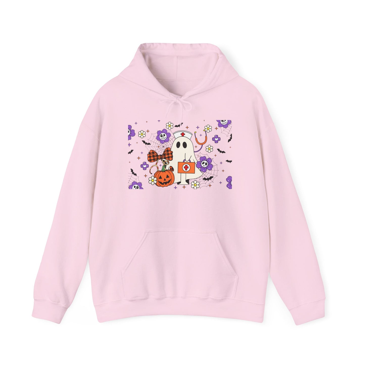 Heavy Blend Hoodie - Medical / Halloween Ghost with Medical Stuff (01a)