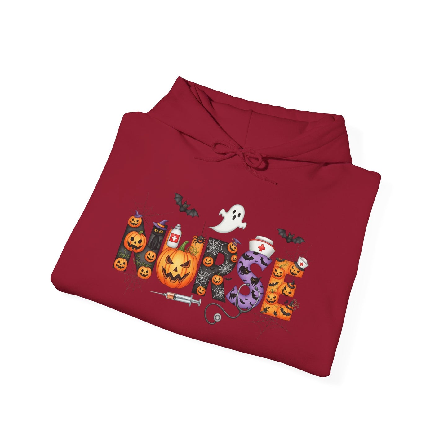 Heavy Blend Hoodie - Nurse / Halloween - Nurse w Halloween Decor (01a)