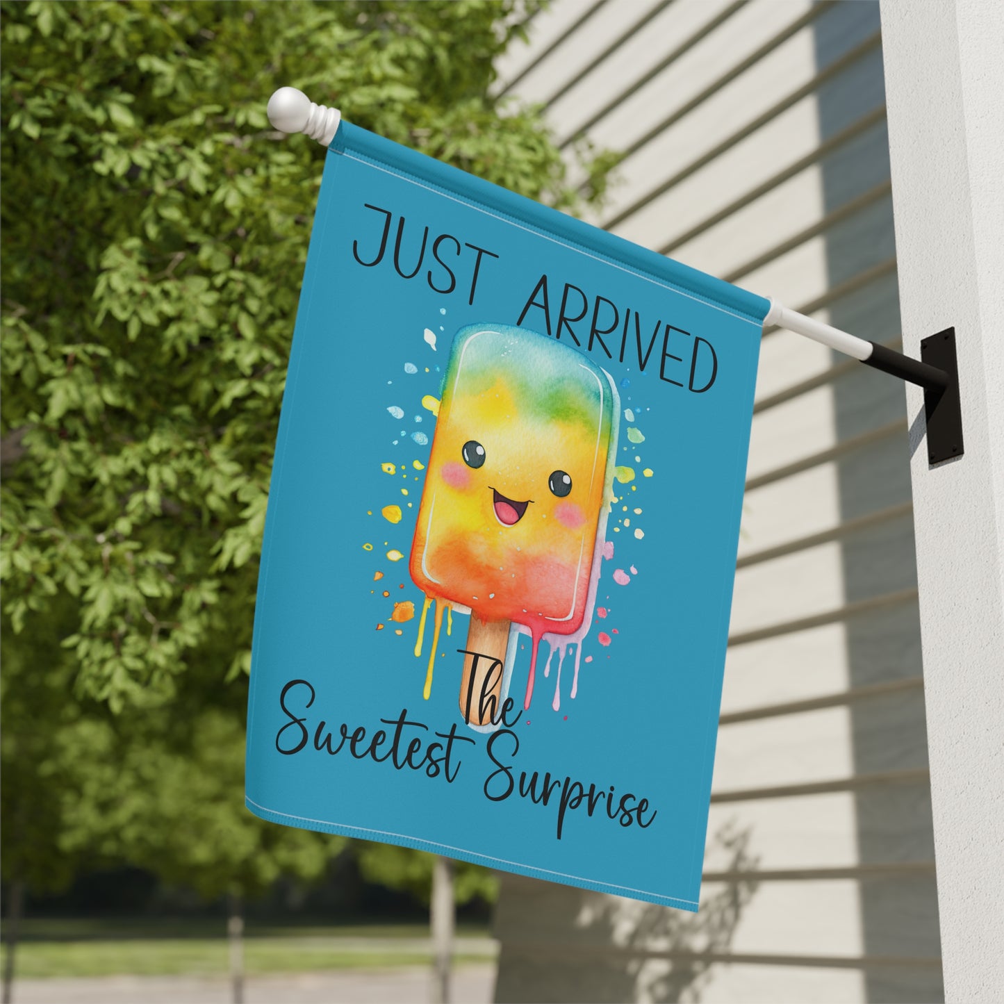 Garden Flag - Baby - Just Arrived...The Sweetest Surprise (01a)