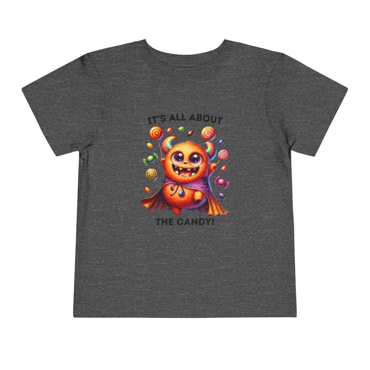 Toddler Tee - Halloween / Monster - It's all about the Candy! (01a)