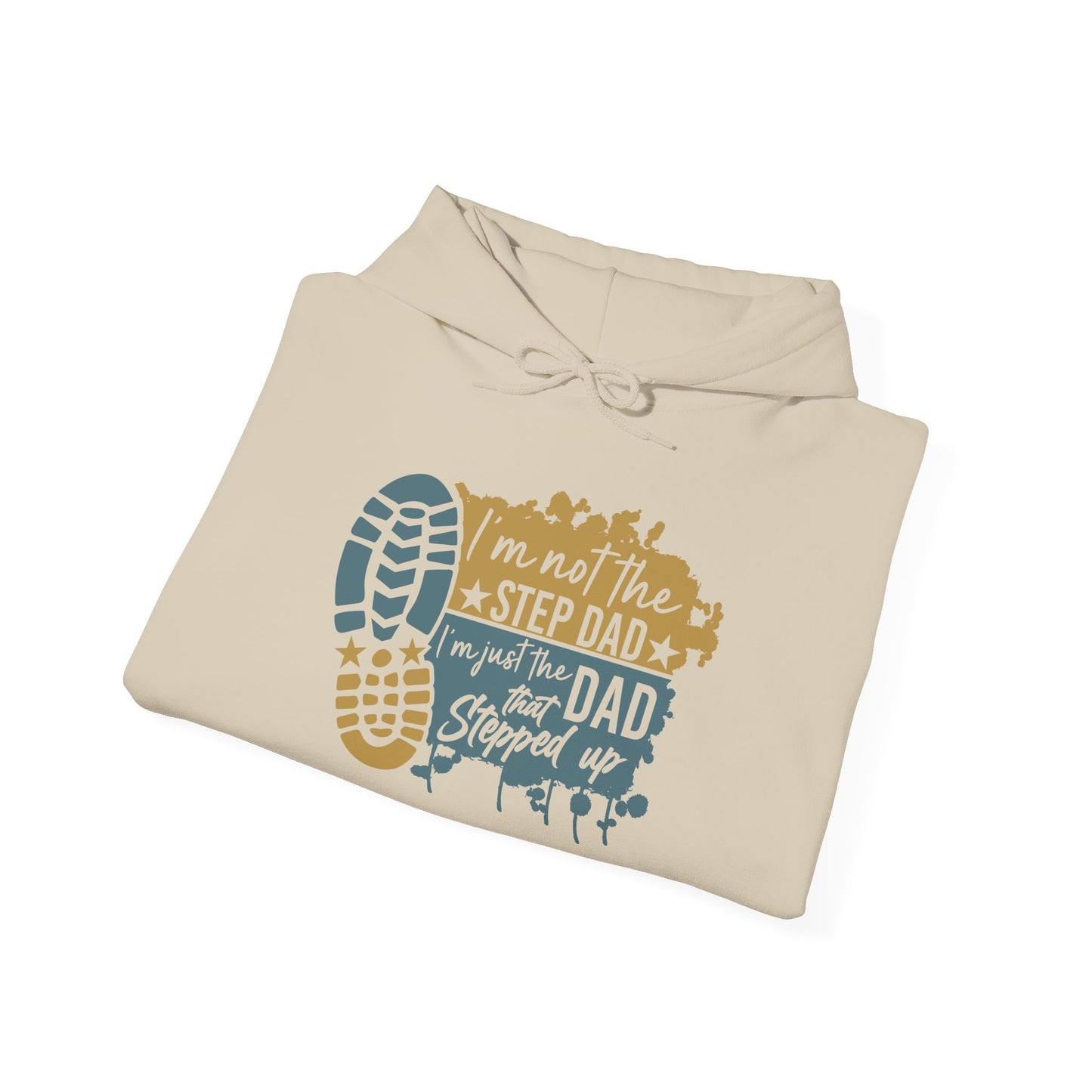 Hoodie - Dad - Just the dad that stepped up (1) - Blue and Yellow